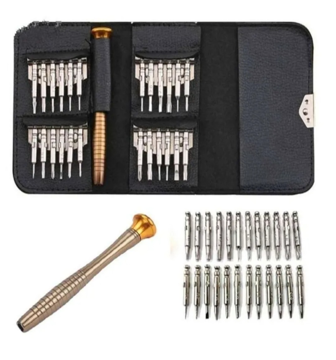 ست پیچ گوشتی جیبی 25 تایی ( کیف چرمی)