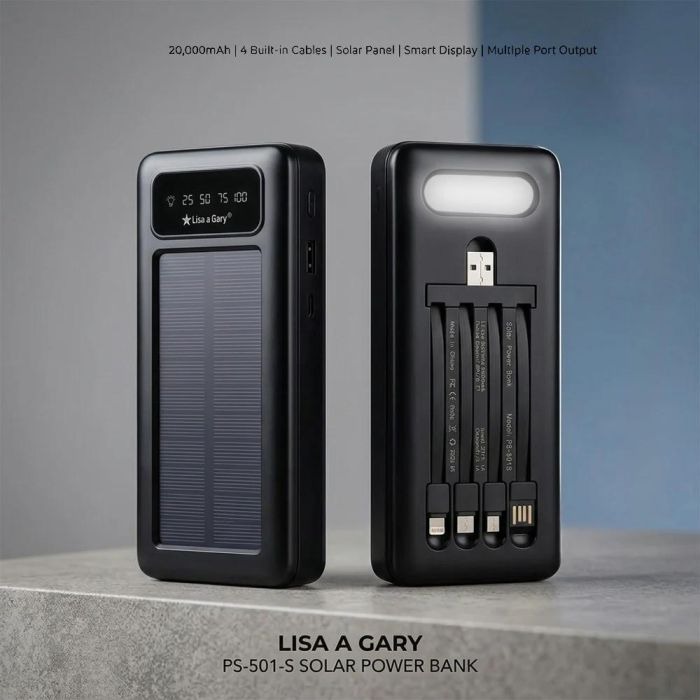 پاوربانک 20 هزار خورشیدی مدل LISA-GARY PB-5018