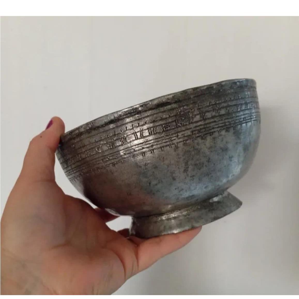 کاسه مسی قلم کهنه