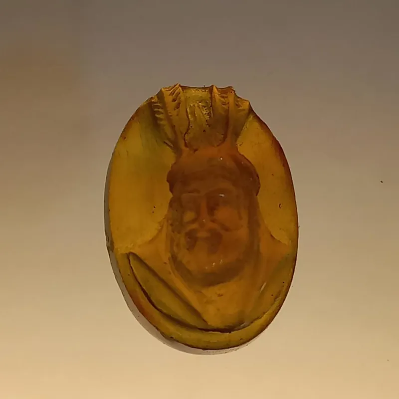 رخ حضرت ابوالفضل تراش سه بعدی عقیق دستتراش