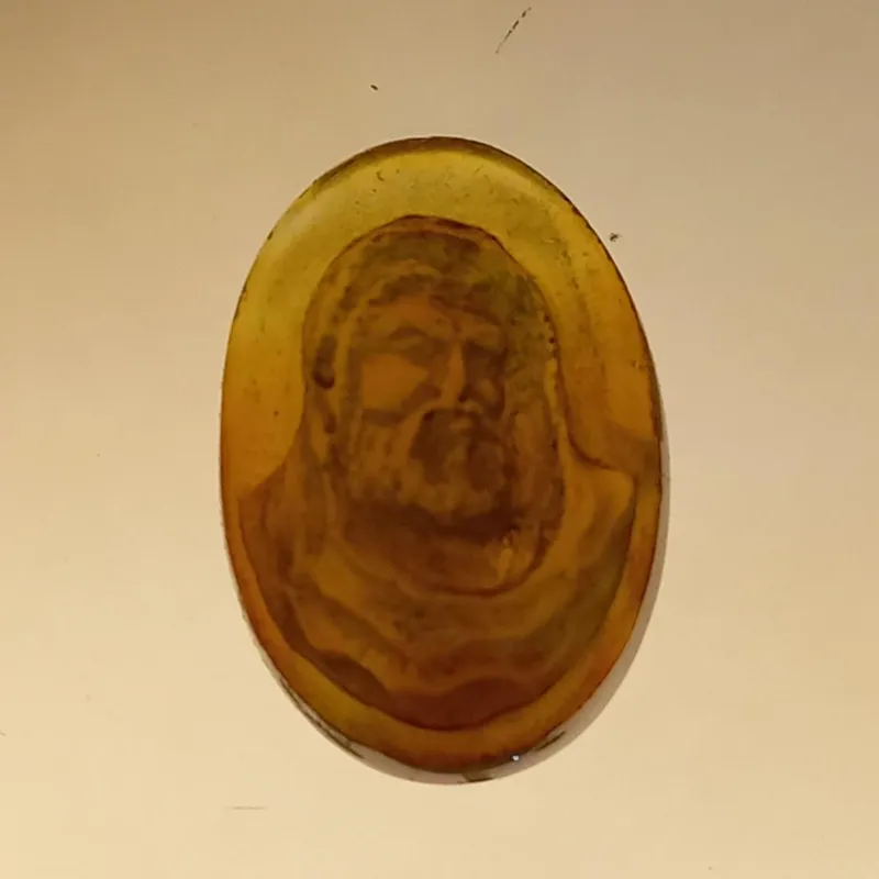 رخ امام حسین(ع) تراش سه بعدی عقیق دستتراش