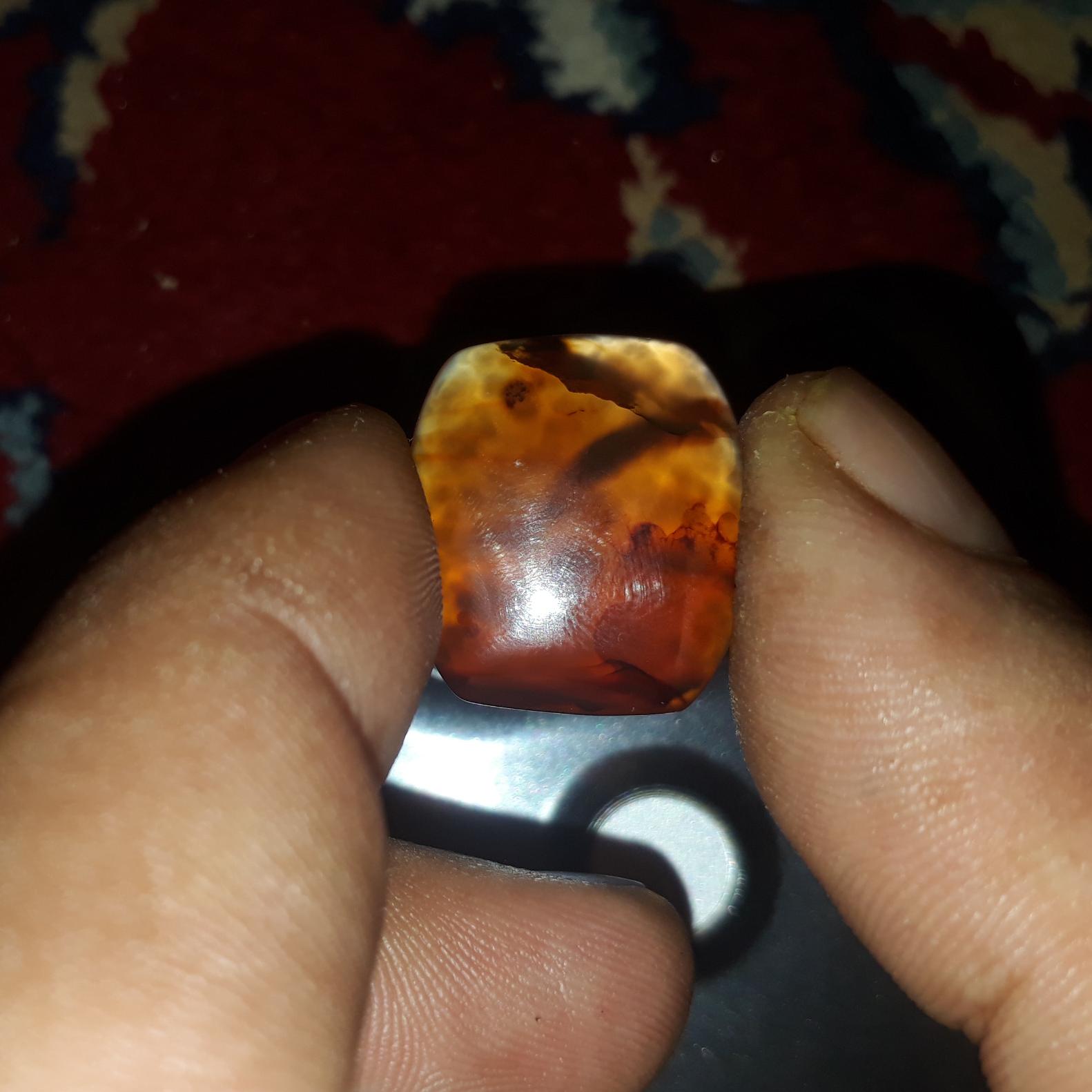 عقیق تراش خورده یمنی