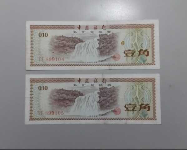 جفت اسکناس 10 فن چین