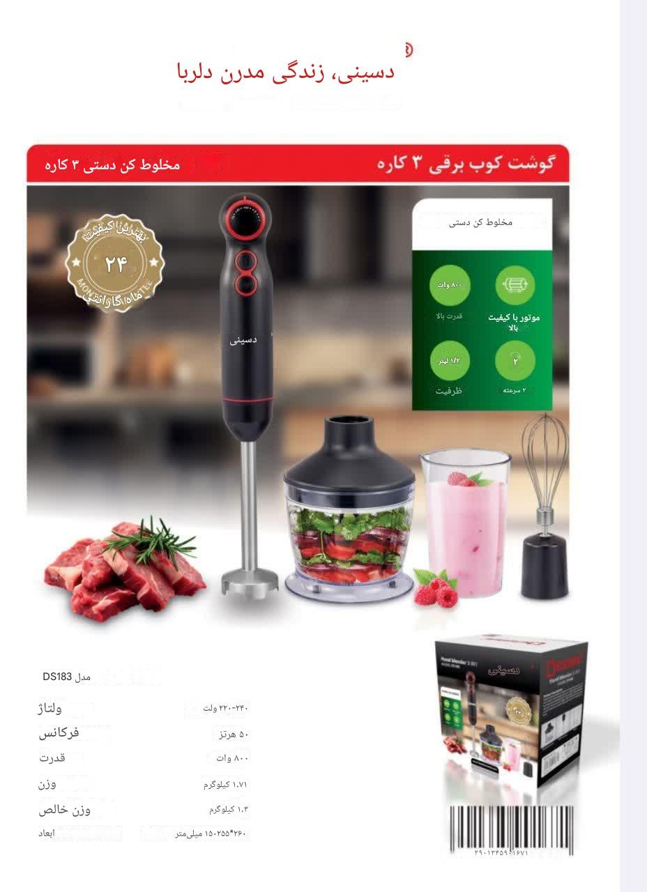 گوشکوب برقی چند کاره دسینی مدل DS_183