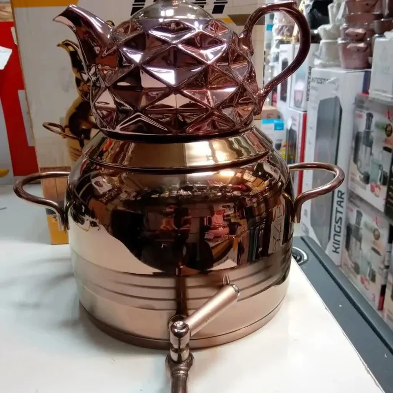 کتری قوری شیردار مدل 1034رزگلد دی ام تی
