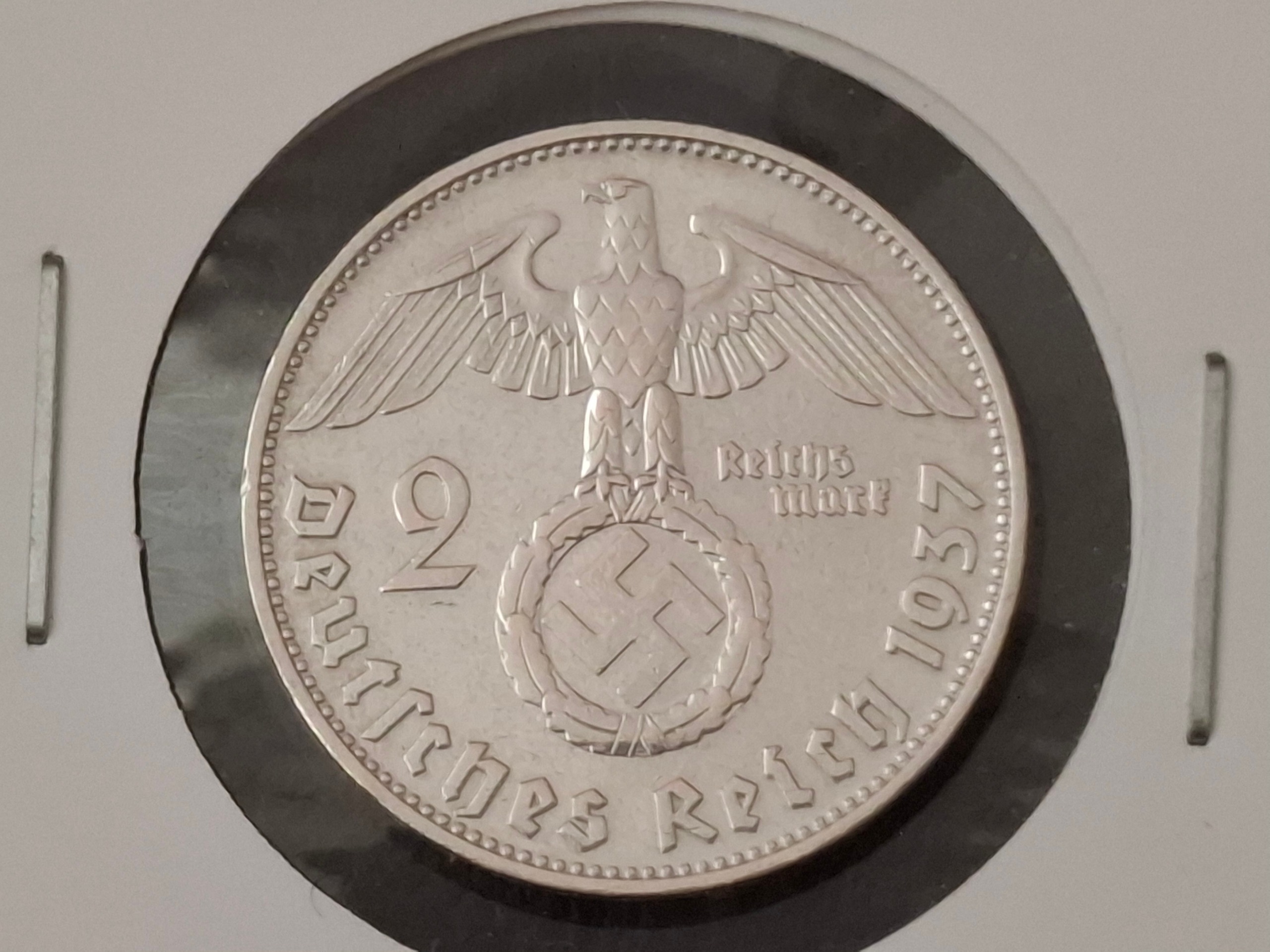 سکه 2 مارک نقره آلمان نازی رایش سوم 1937 نو