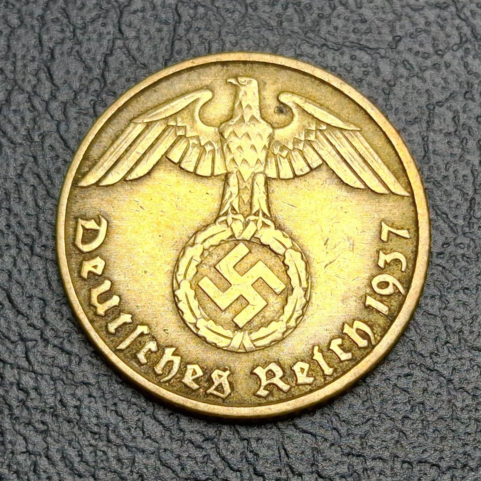 سکه 5 فینیگ آلمان نازی رایش سوم 1937
