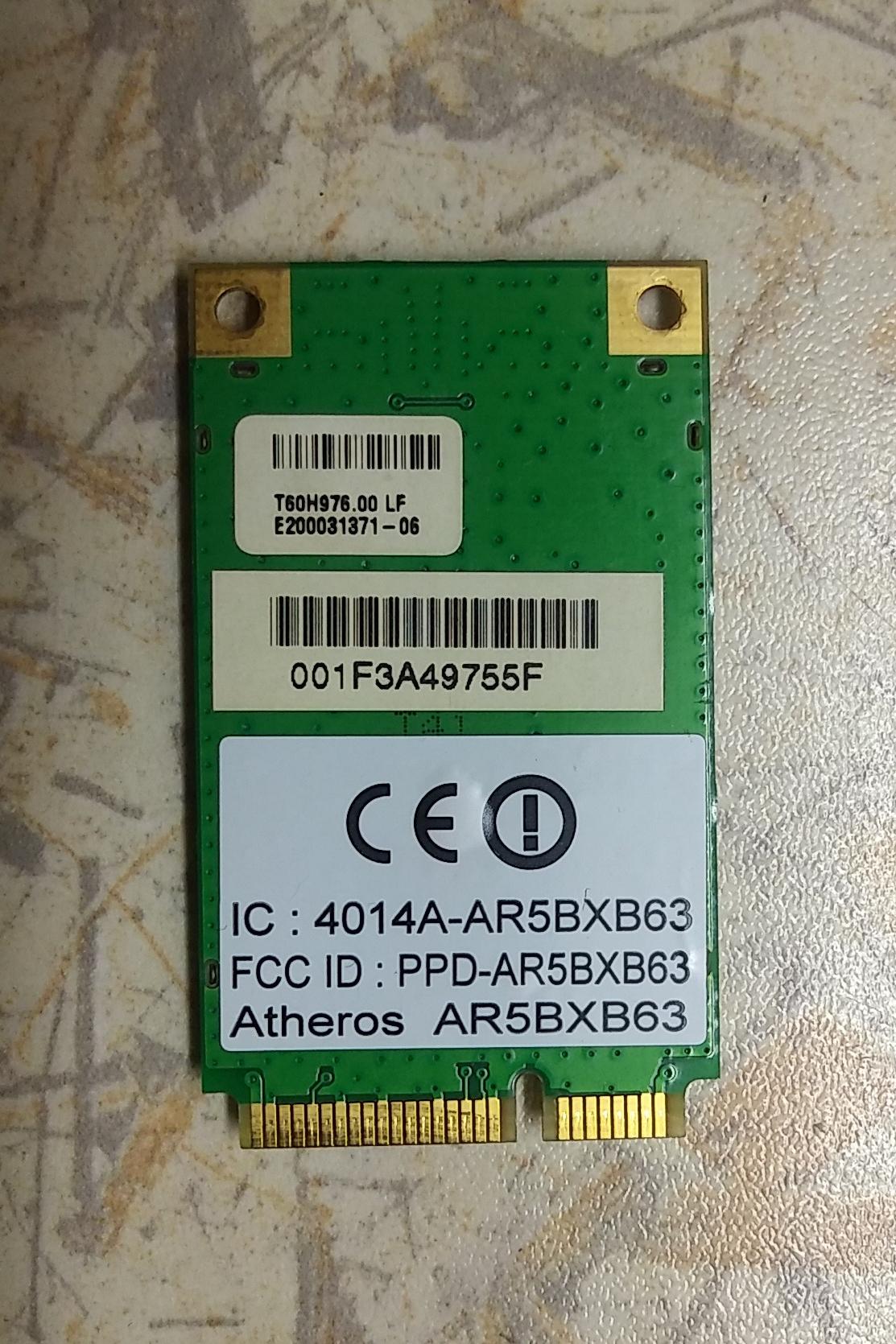 کارت وایرلس لپ تاپ مدل Atheros AR5BXB63