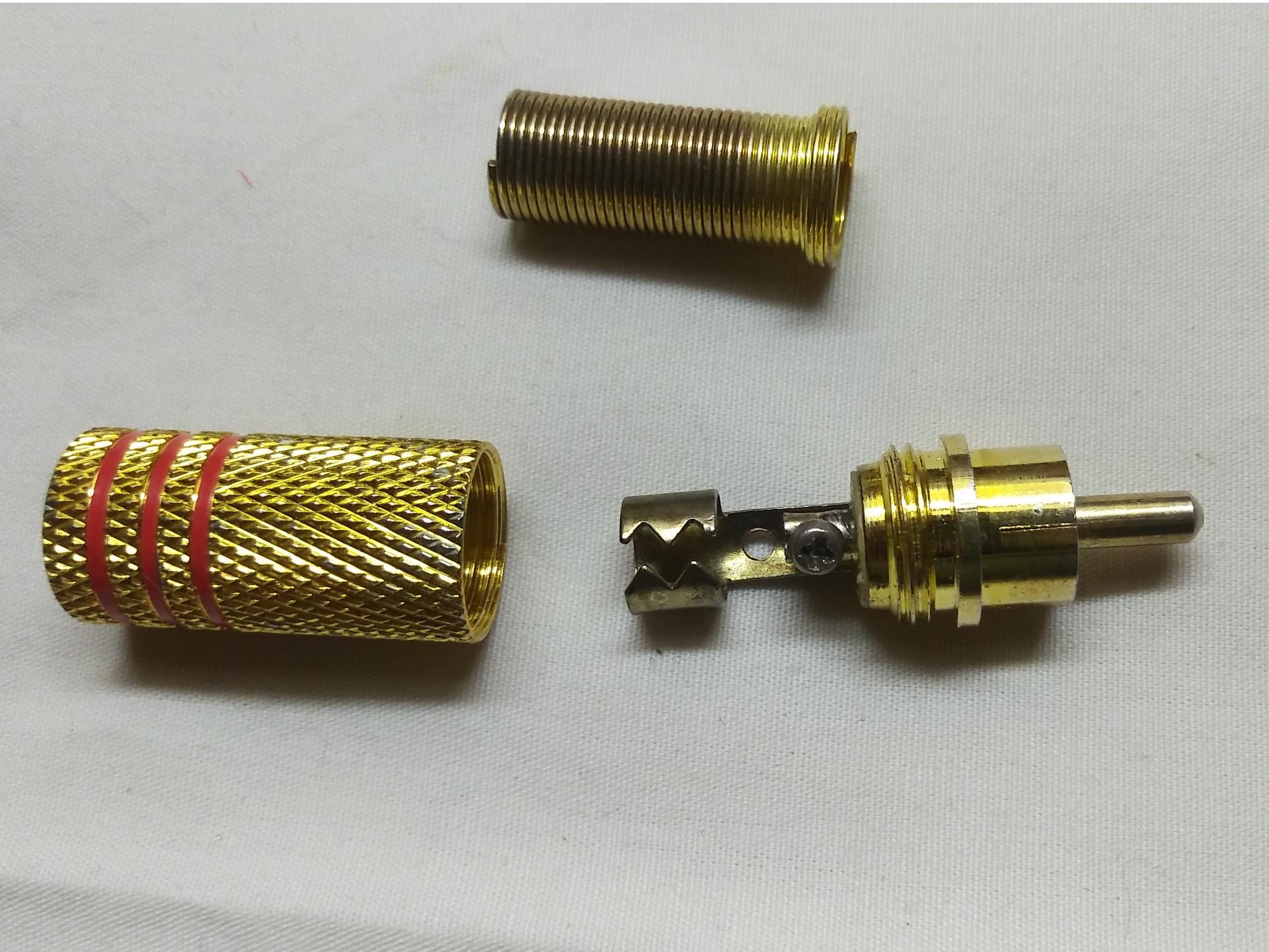  فیش صوت و تصویر فلزی رنگ طلایی