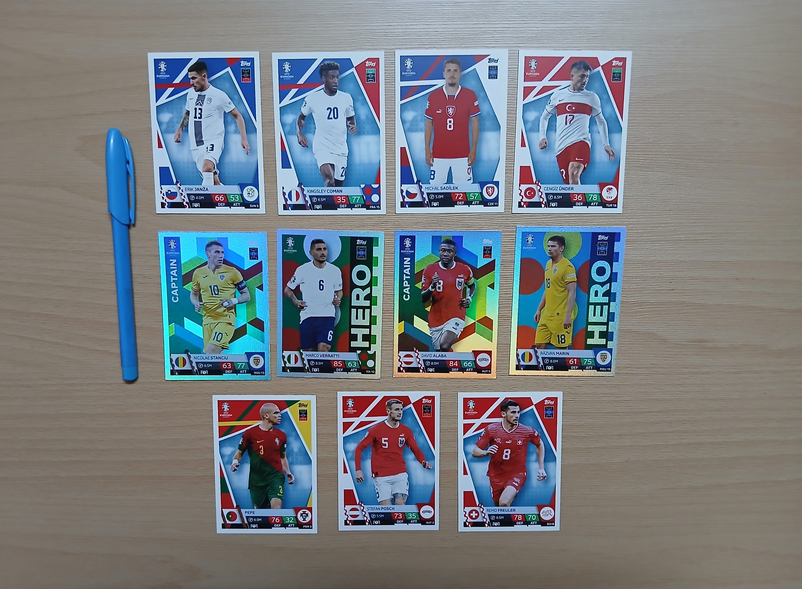11 عدد کارت بازی Topps Euro 2024