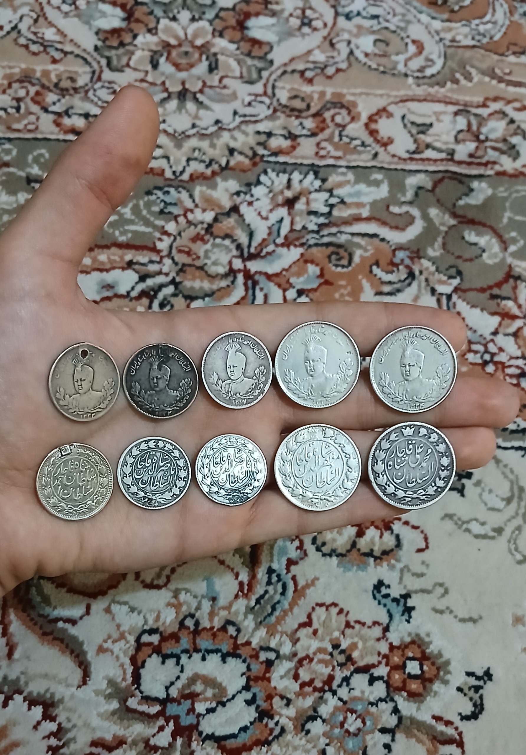 10 عدد سکه نقره قاجاری