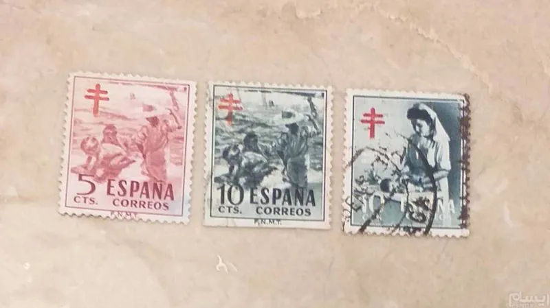 تمبر اسپانیا سری 1951 زیبا ،کمیاب و اصل (کد1282)