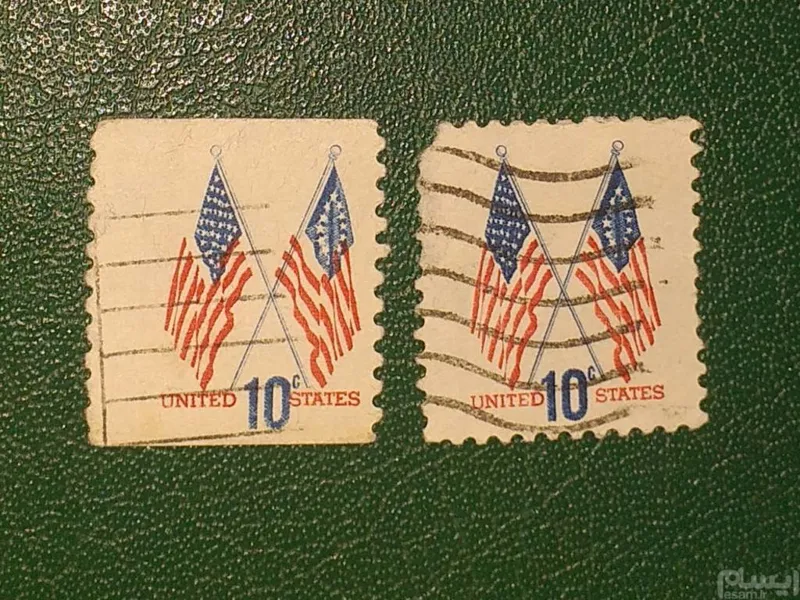 تمبر آمریکا 10 سنت 1973 ، جفت و اصل ( کد 1302 )