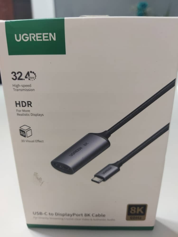 کابل تبدیل usb-c به display port یوگرین
