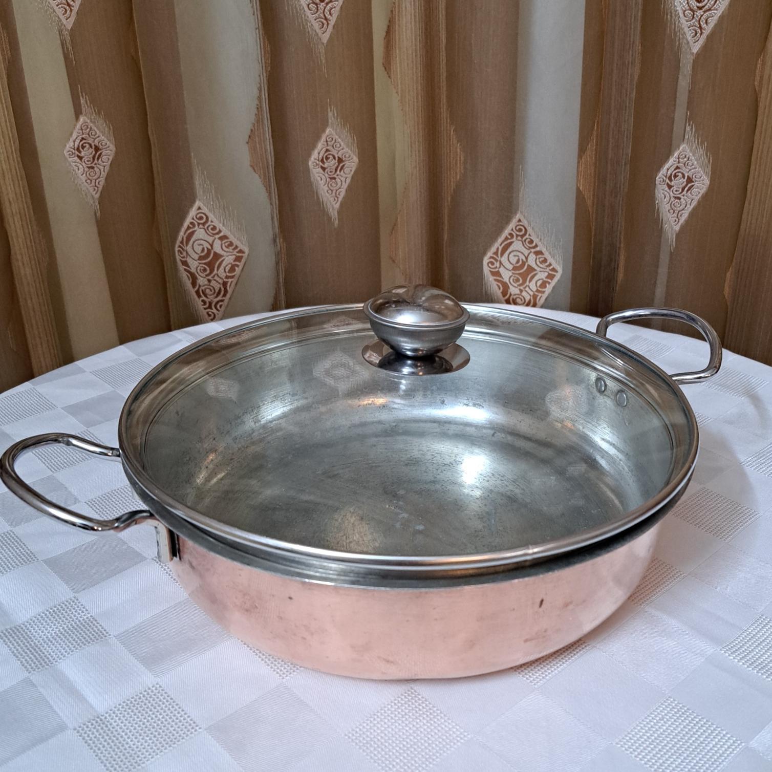 تابه مسی بزرگ درب پیرکس