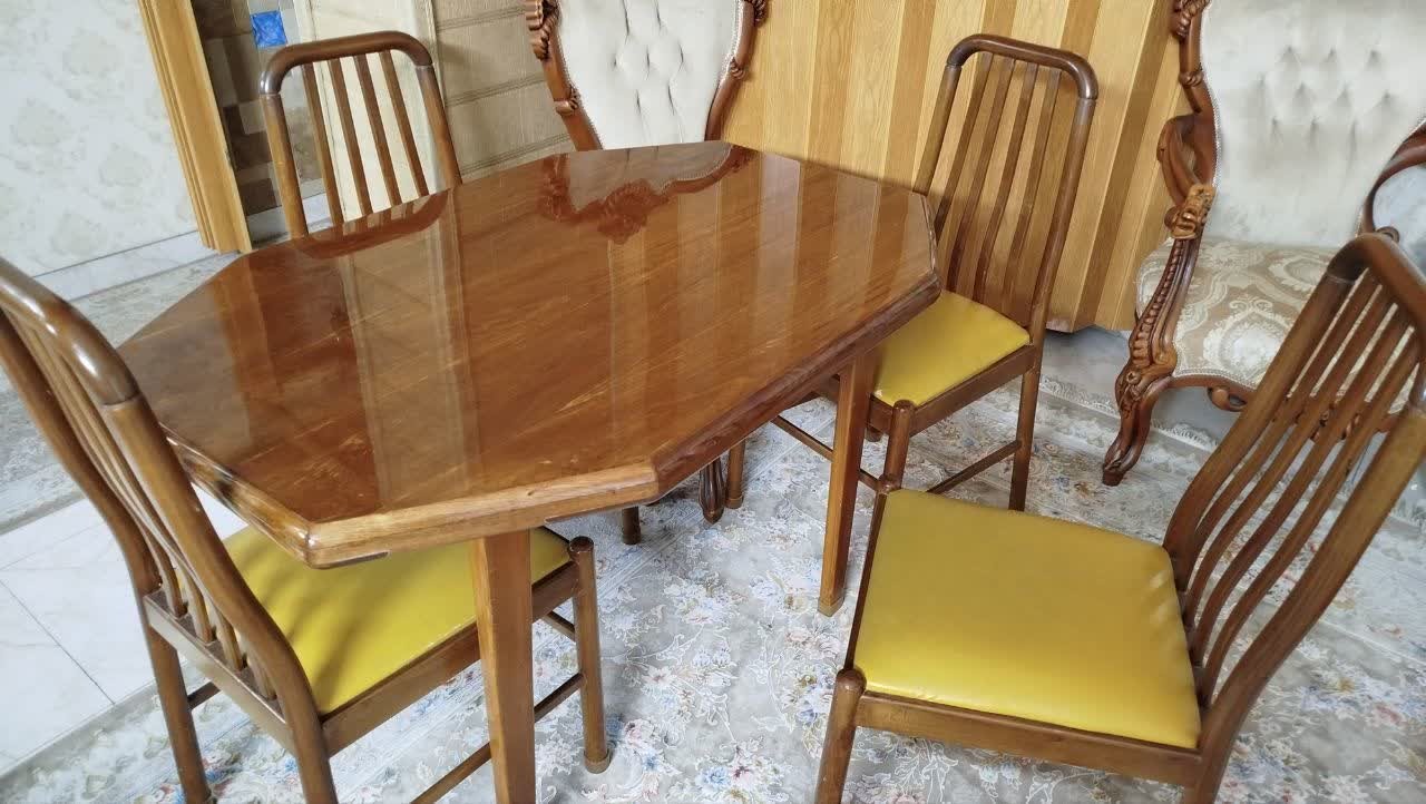 میز ناهار خوری چهار نفره چوب گردو