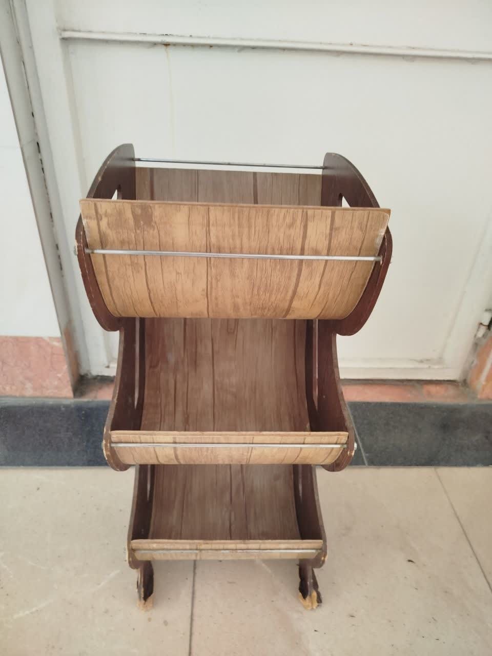 سبد سیب زمینی پیازی چوبی