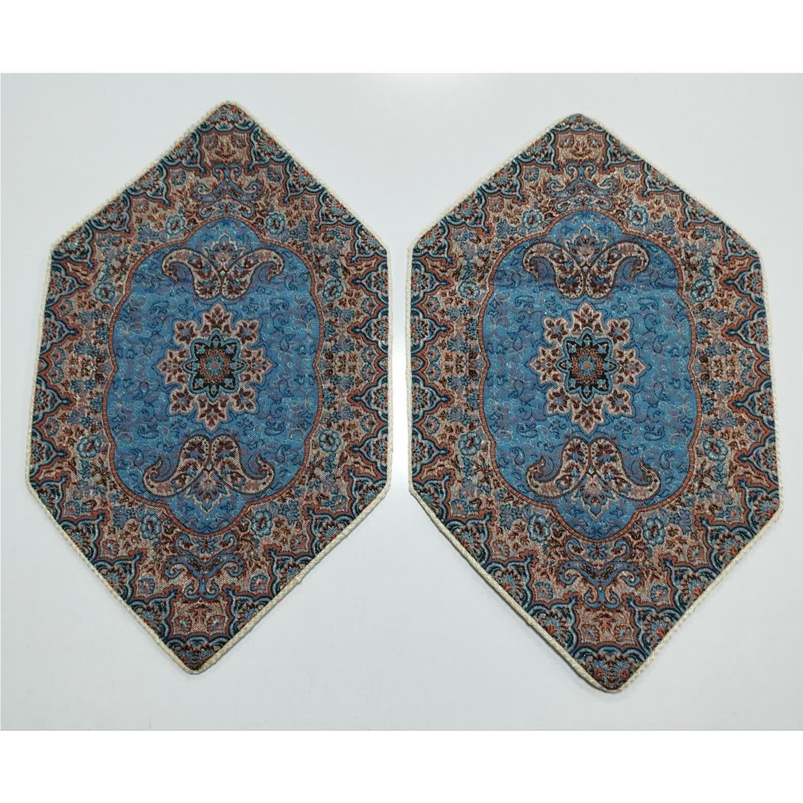 رومیزی عسلی ترمه ابریشمی