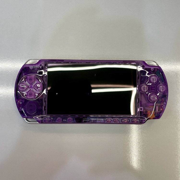 کنسول دستی سونی پی اس پی PSP 3000 کاستوم شفاف بنفش