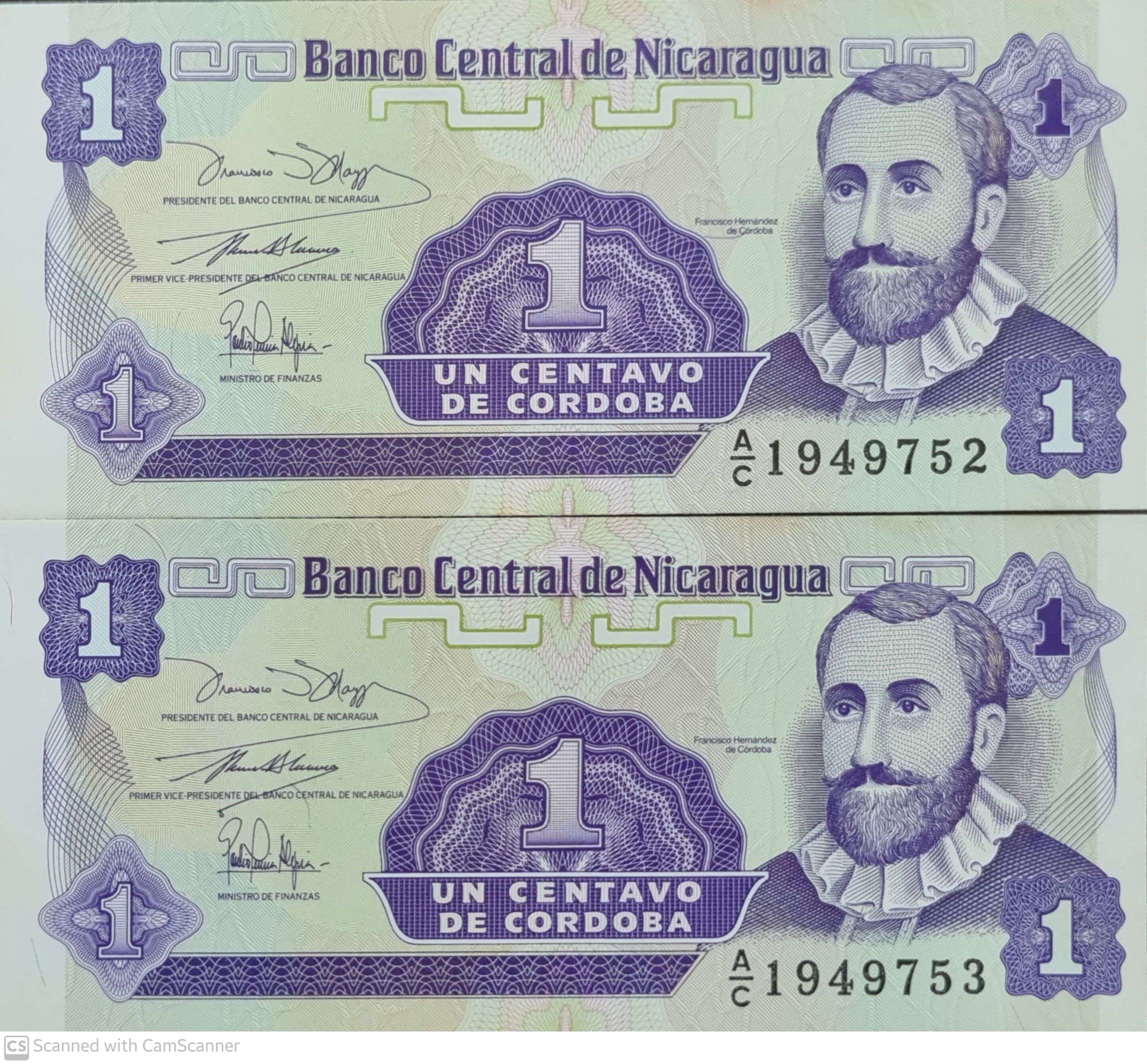 جفت بانکی کلکسیونی یک کوردوبا نیکاراگوئه