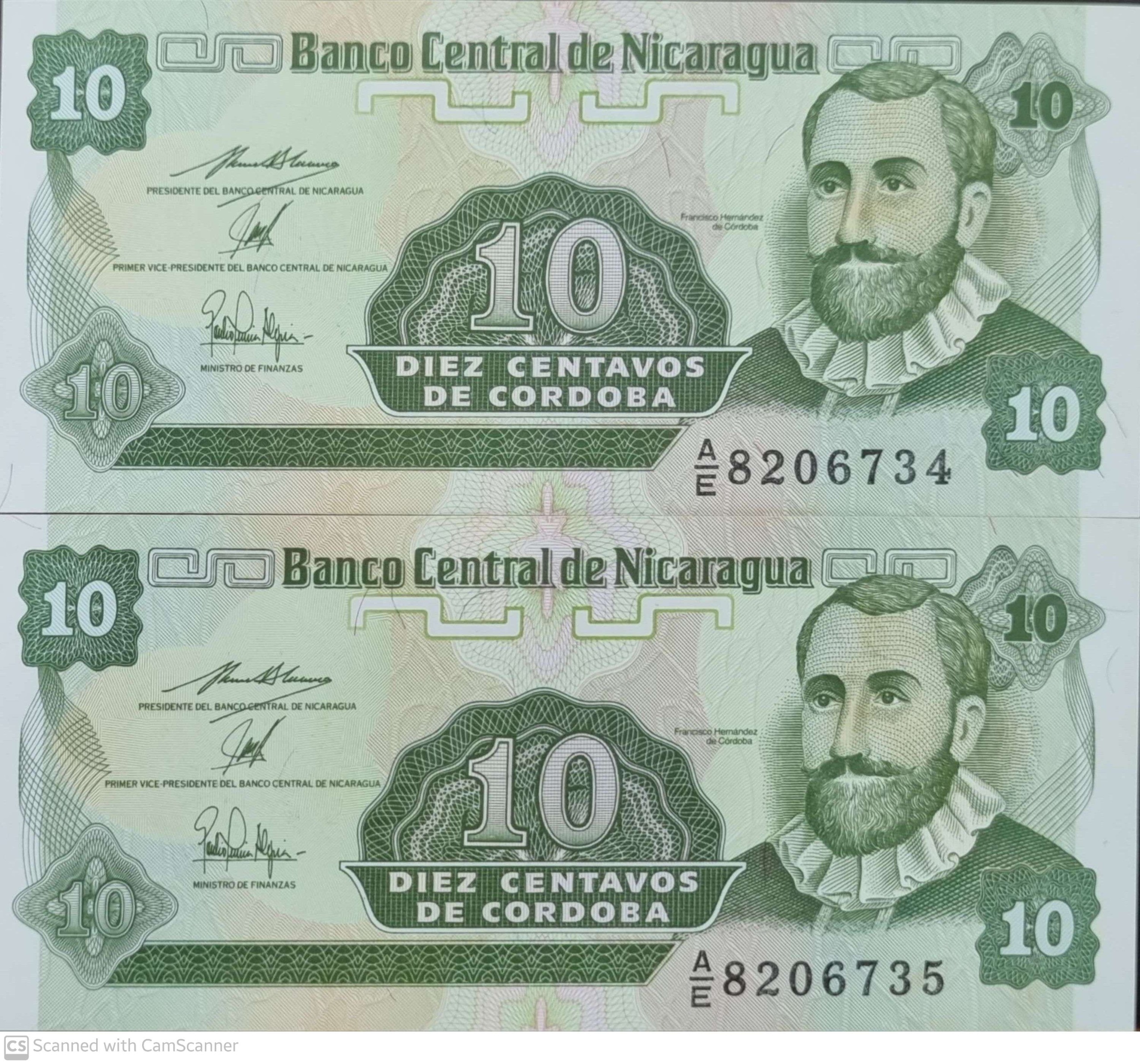جفت بانکی کلکسیونی 10 کوردوبا نیکاراگوئه