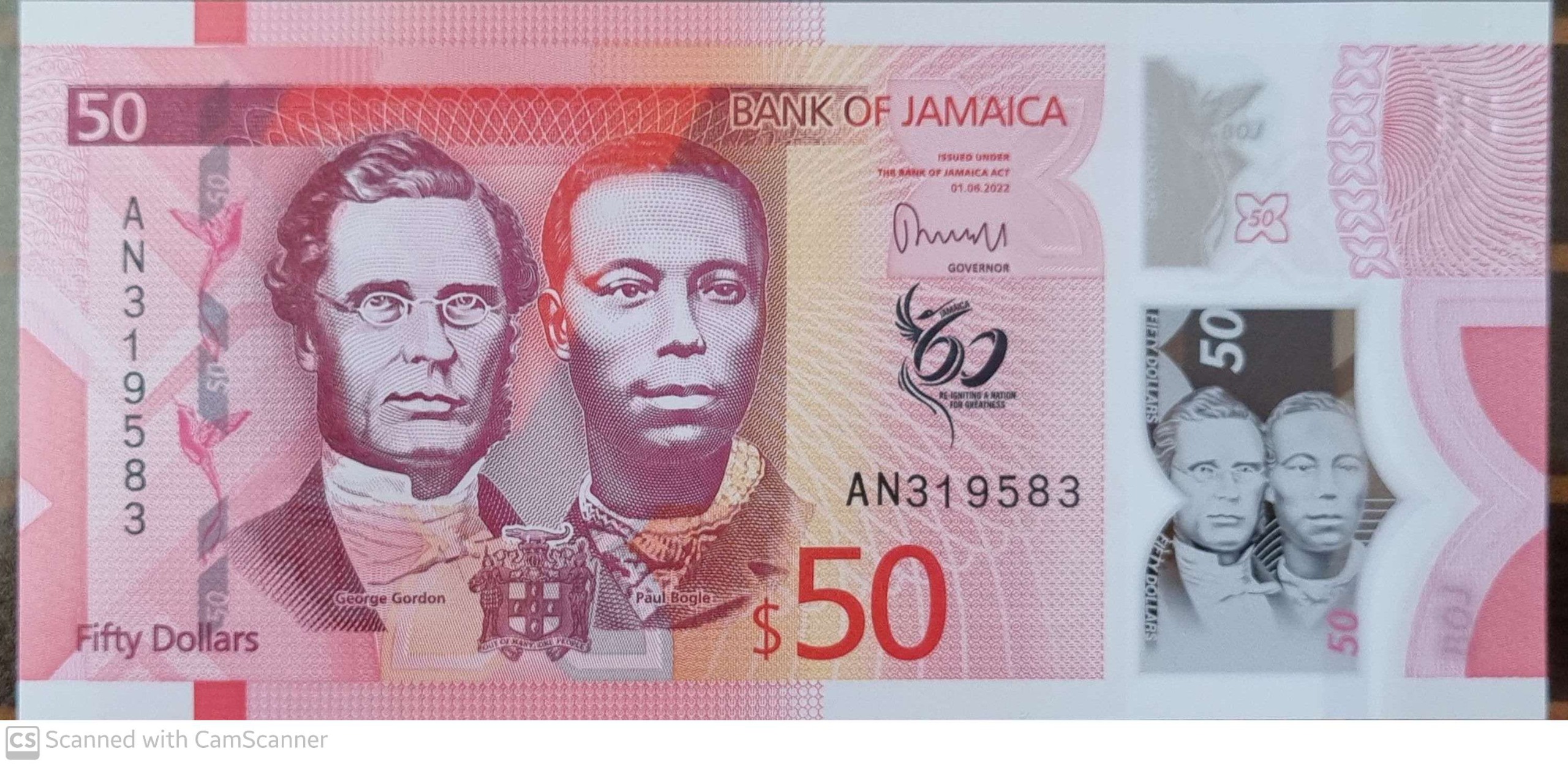 تک بانکی کلکسیونی 50 دلار جامائیکا