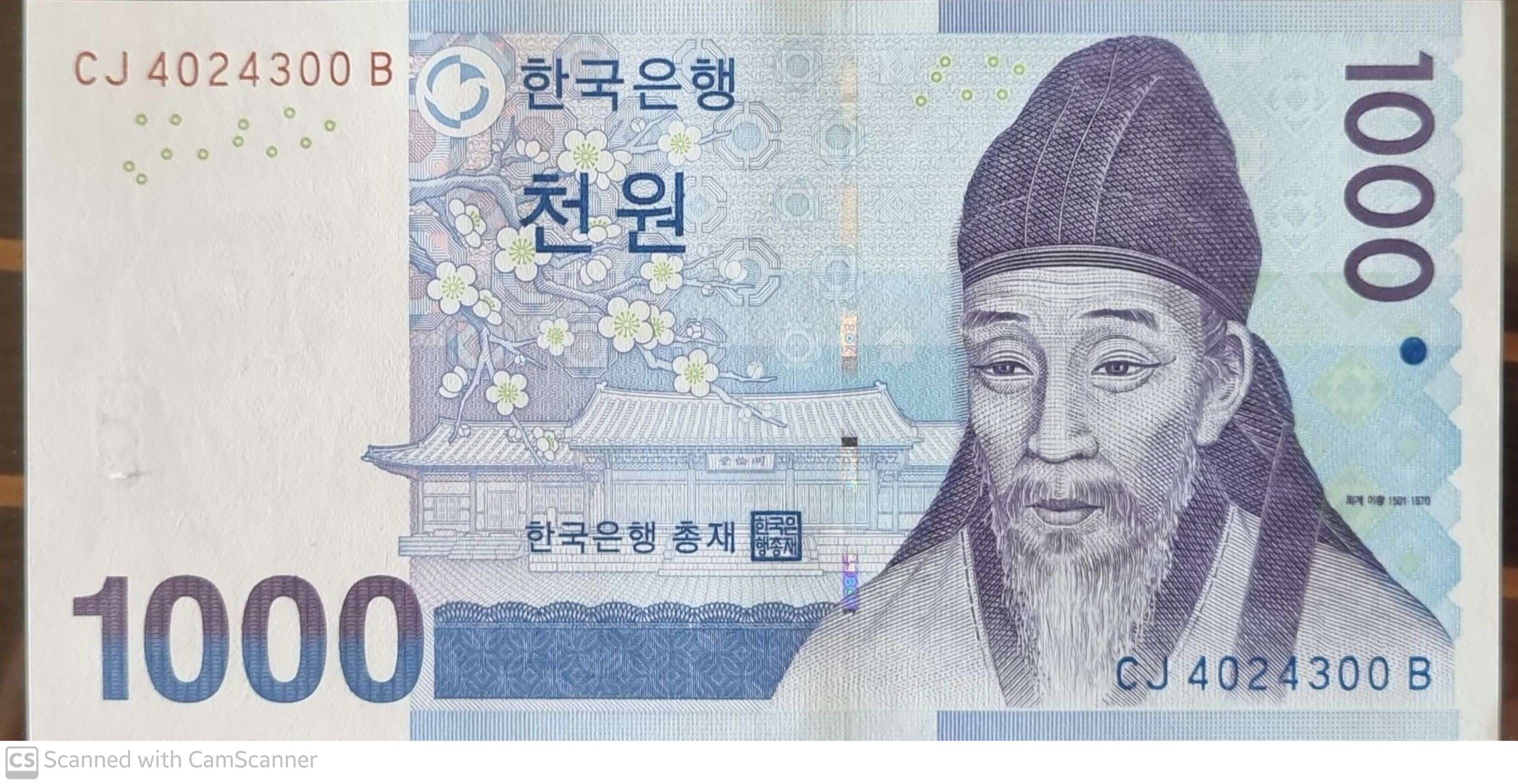 تک بانکی کلکسیونی 1000 وون کره جنوبی