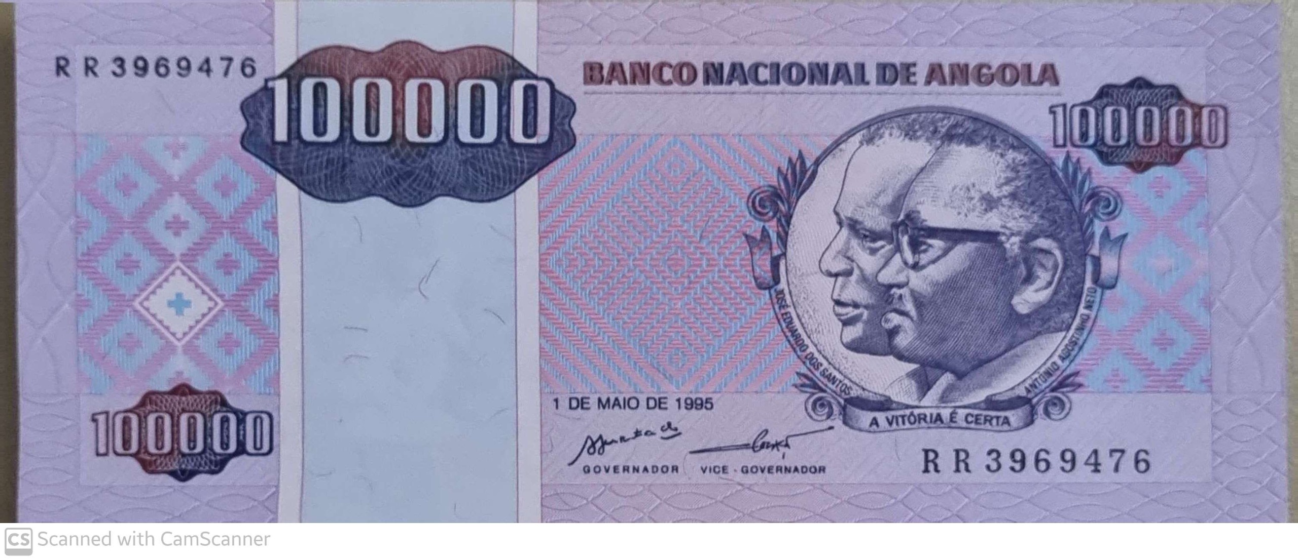 تک بانکی ارزشمند کلکسیونی 100000 کوآنزا آنگولا