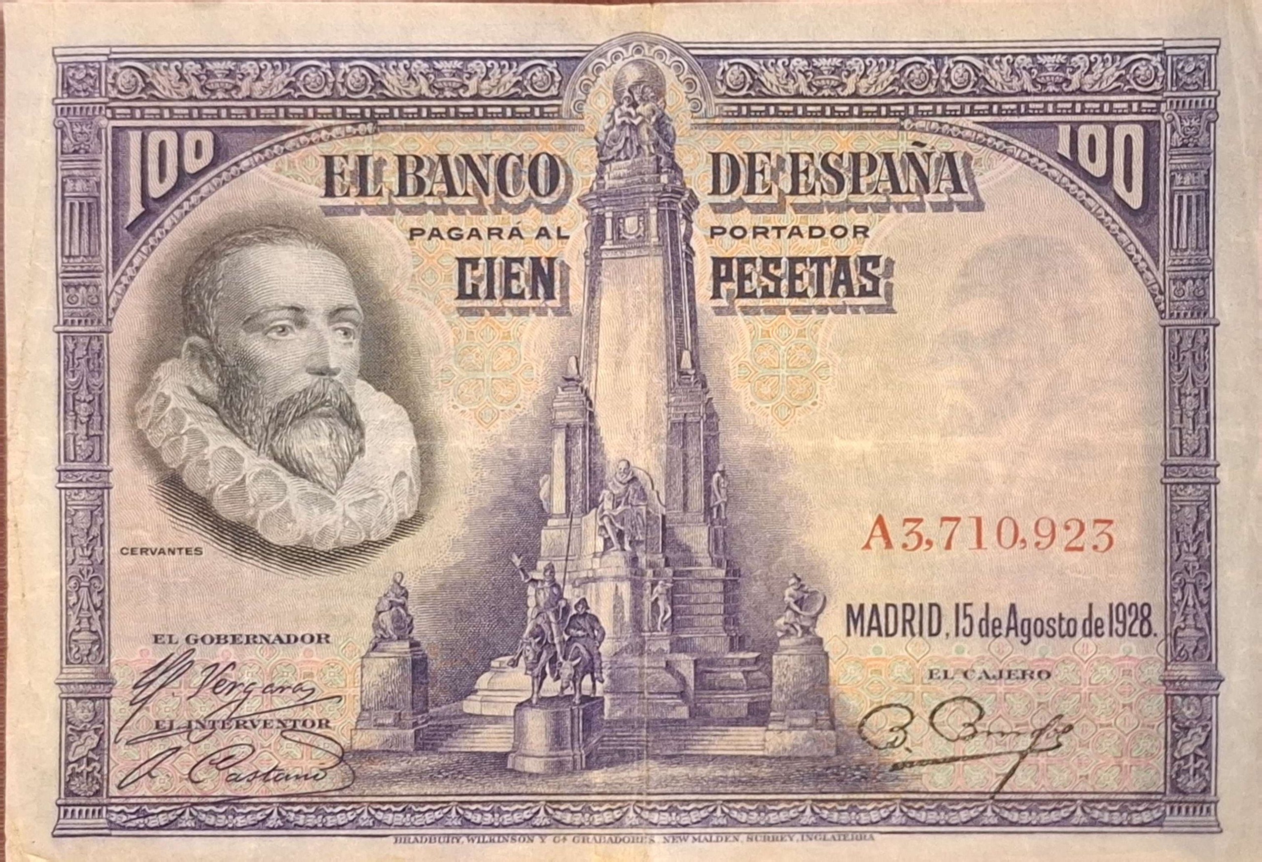 تک کلکسیونی ارزشمند 100 پزو اسپانیا 1928