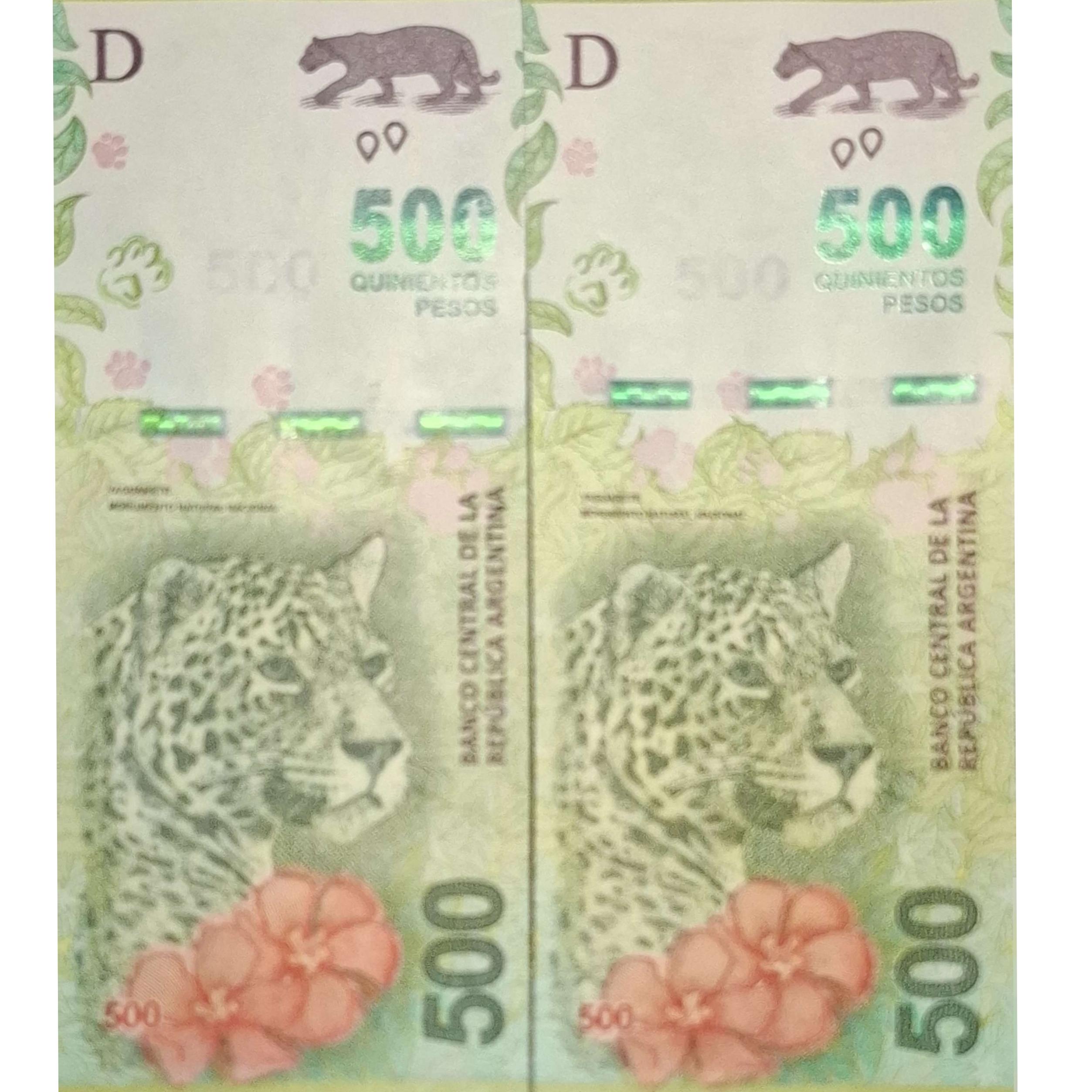 جفت بانکی کلکسیونی و کمیاب 500 پزو آرژانتین
