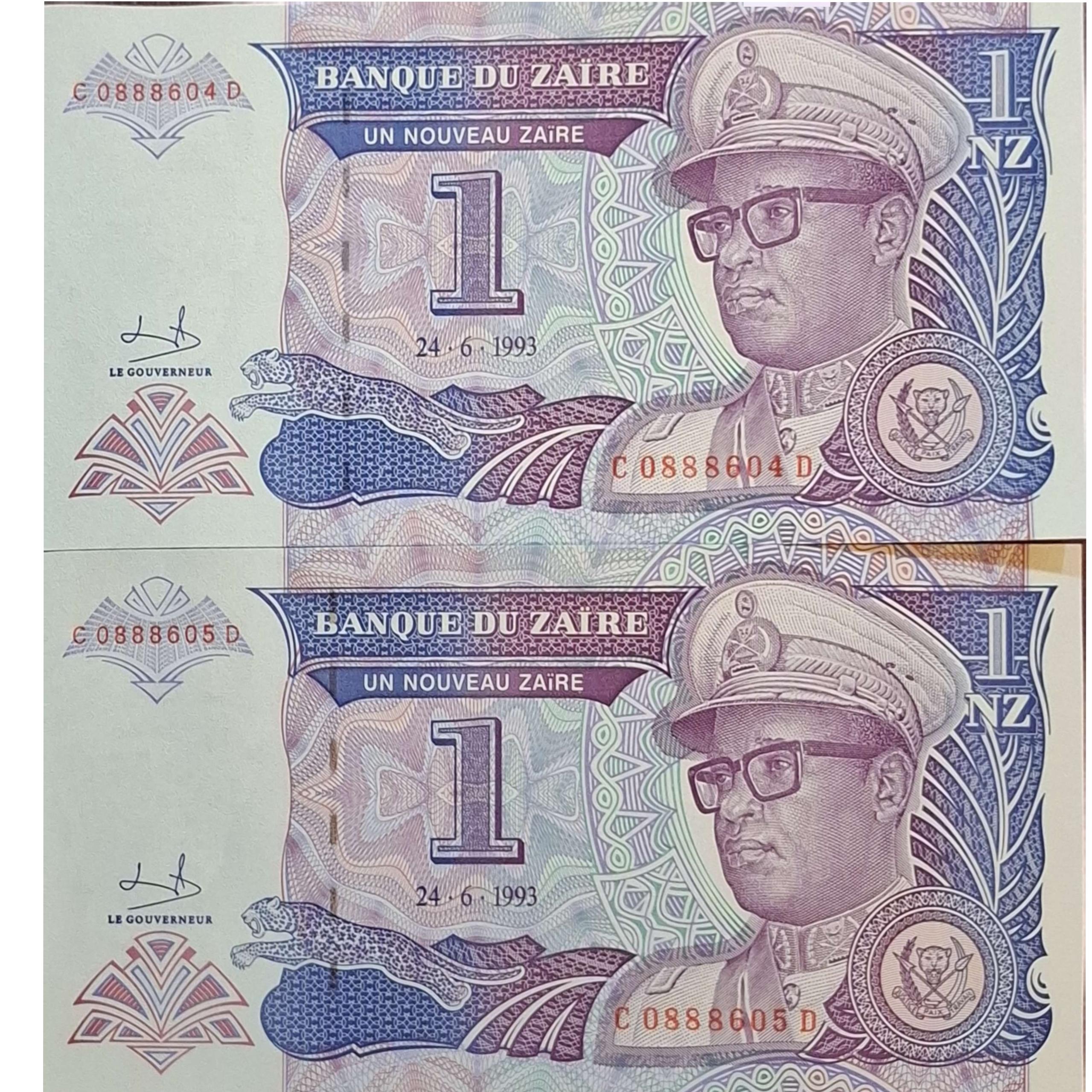 جفت بانکی کلکسیونی و زیبای 10 فرانک کشور زئیر