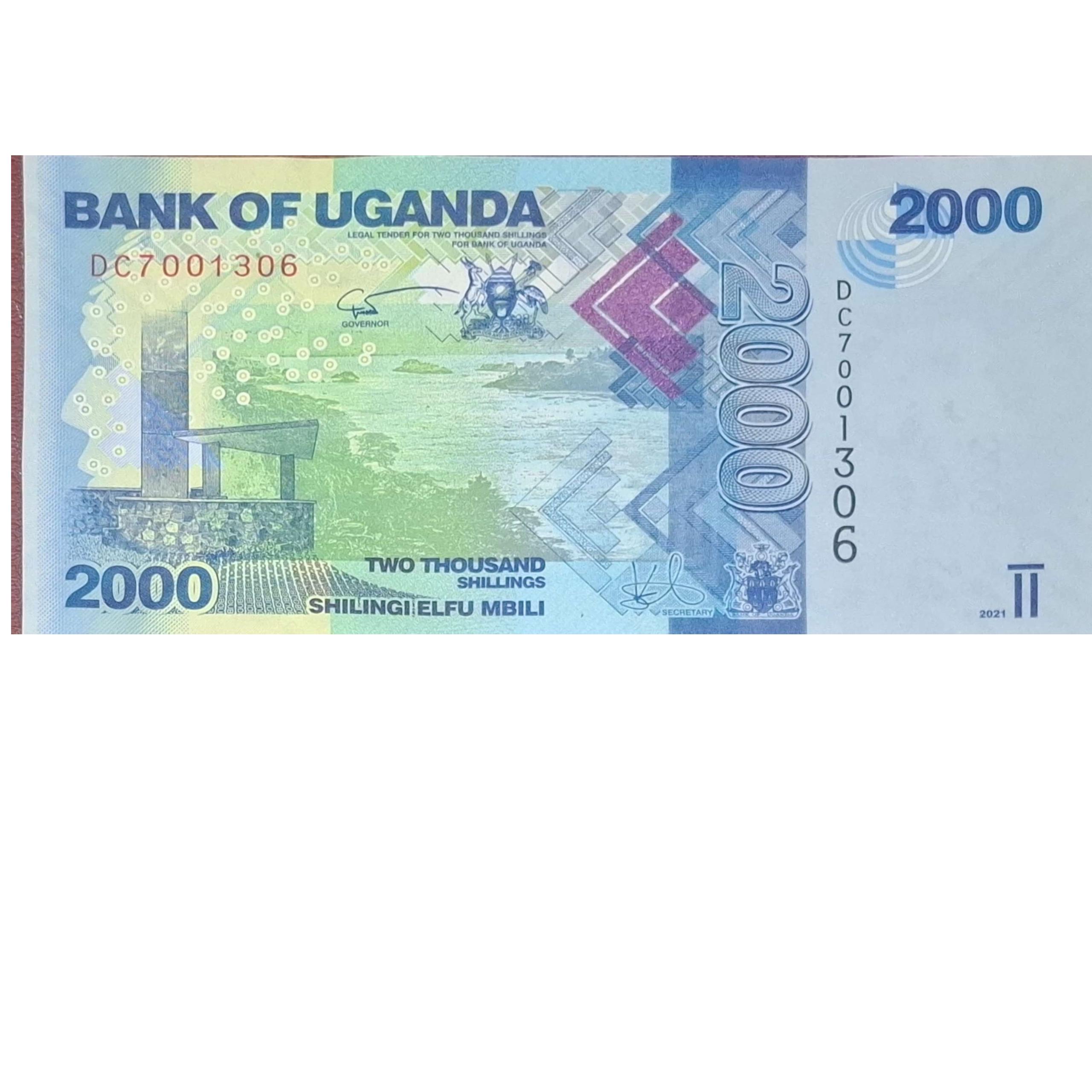 تک اسکناس بانکی کلکسیونی 2000 شیلینگ اوگاندا