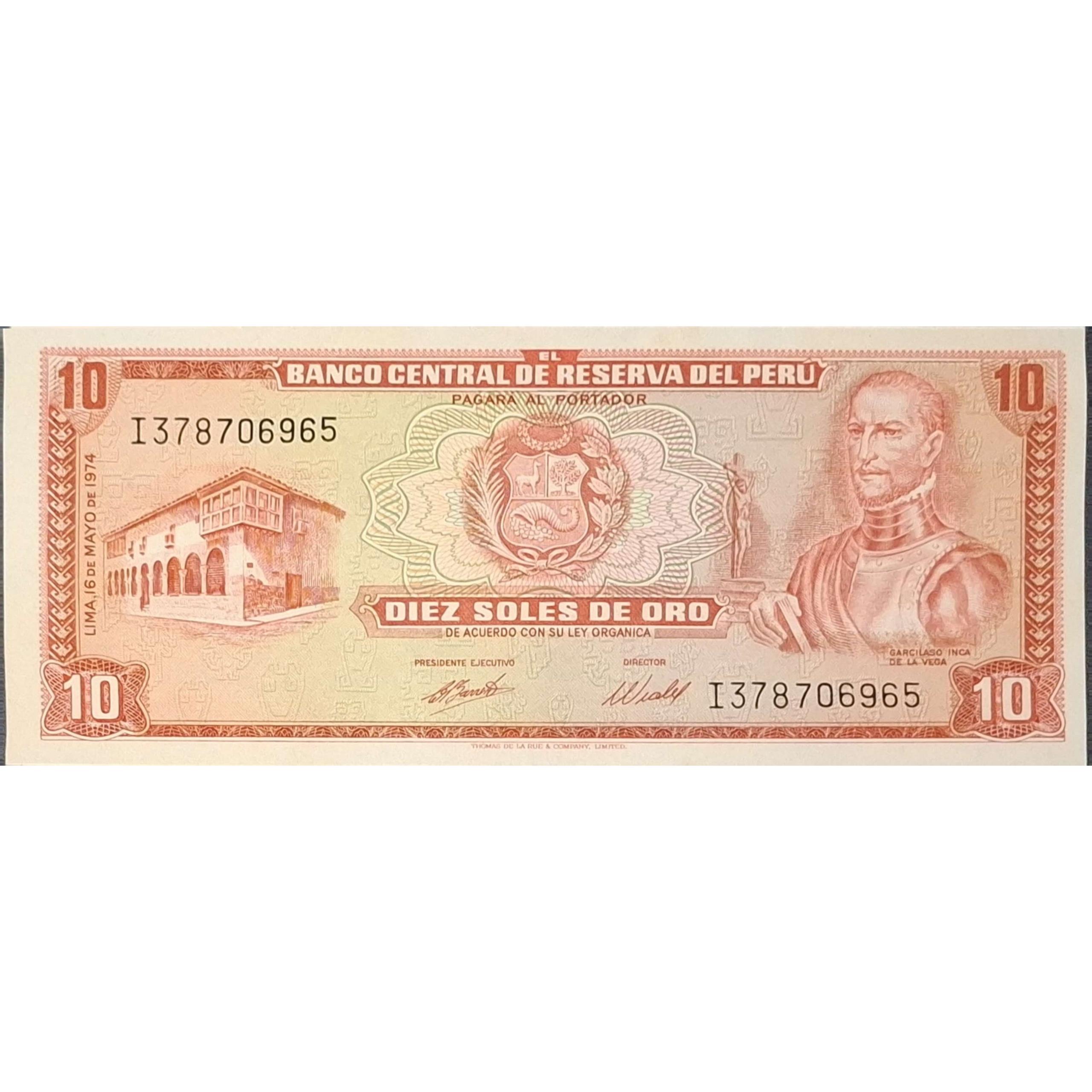 تک اسکناس بانکی کلکسیونی 10 سولدورو کشور پرو