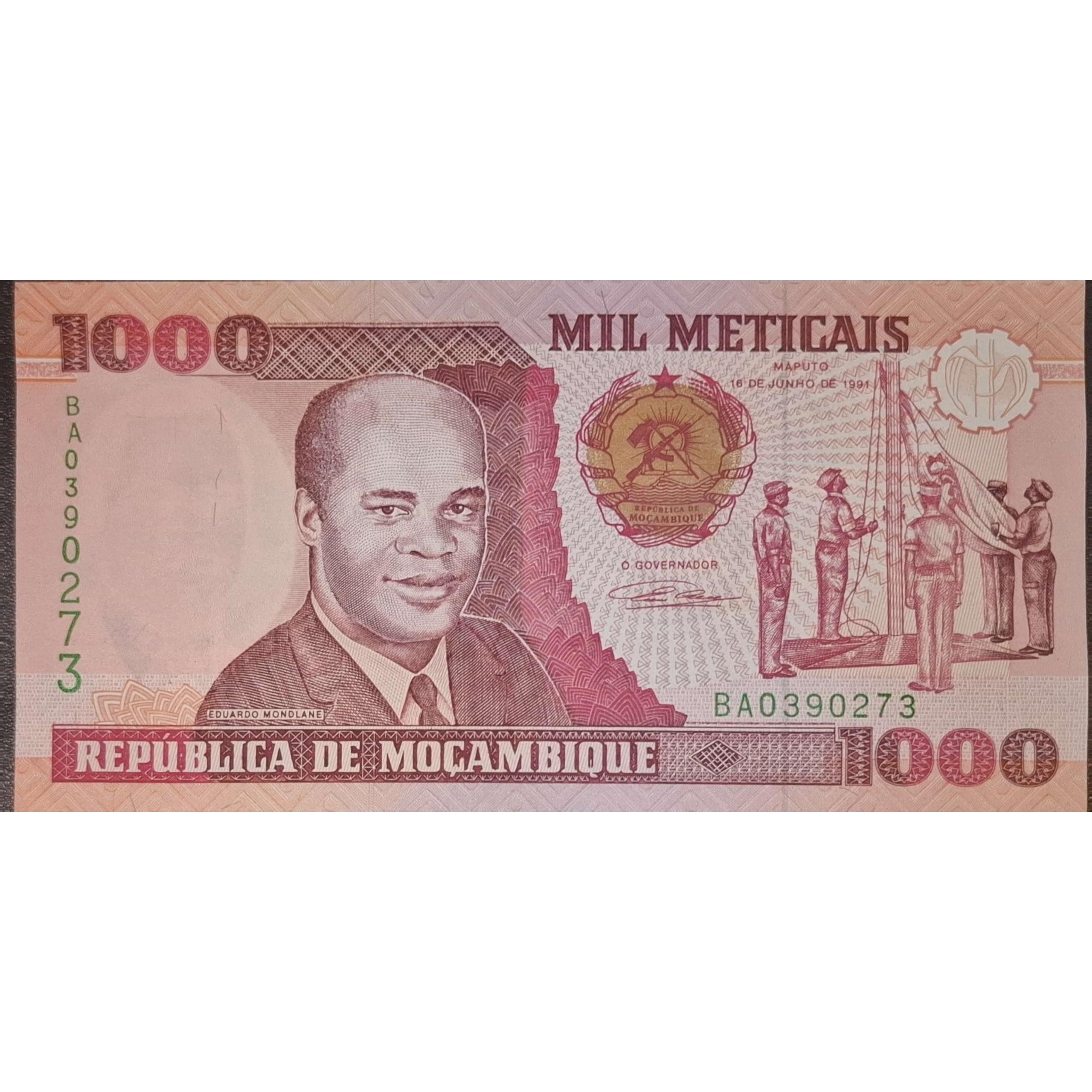 تک اسکناس بانکی کلکسیونی 1000 متیکاش موزامبیک 1991