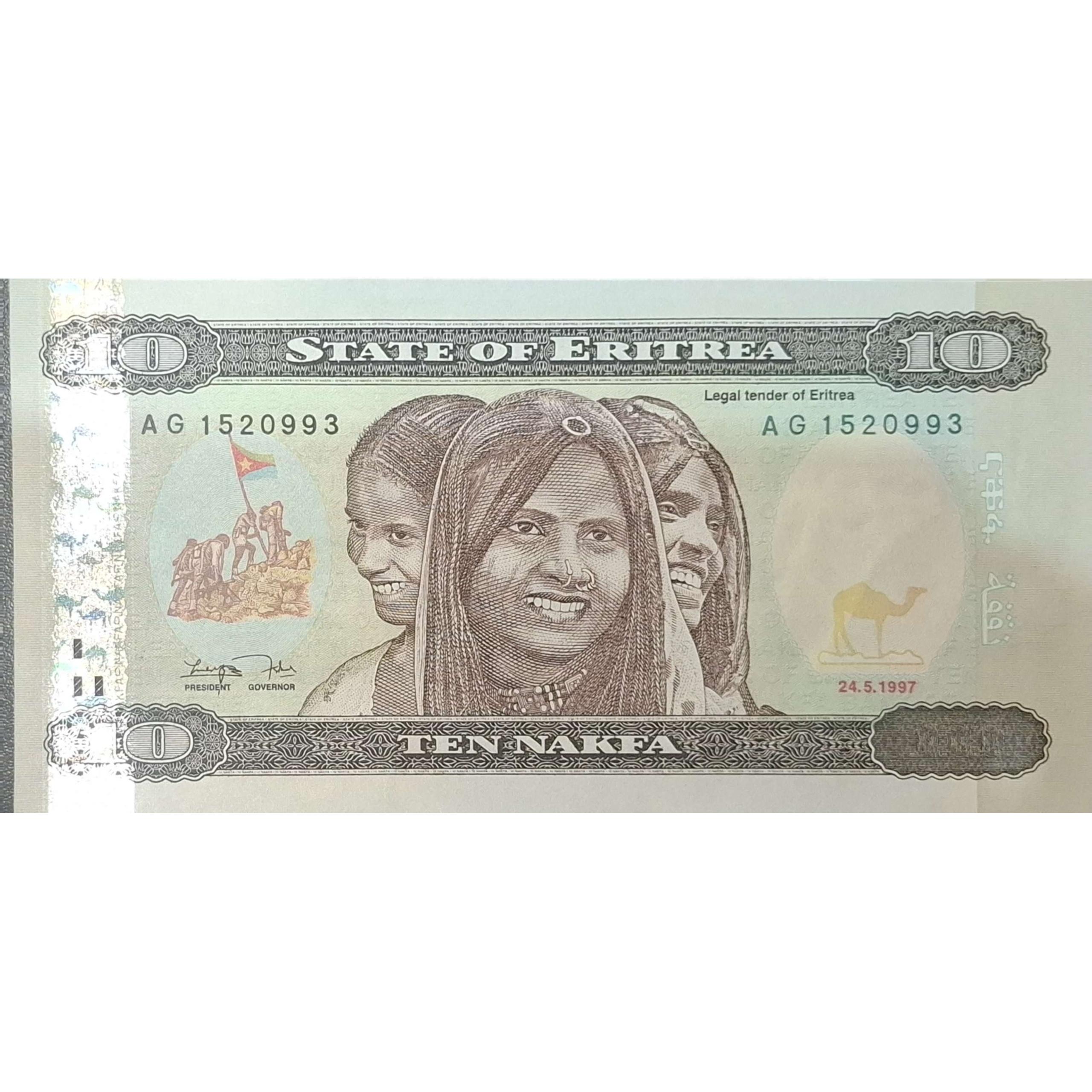 تک اسکناس بانکی کلکسیونی 10 ناکفا کشور اریتره