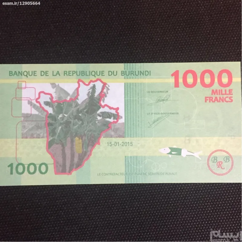 تک بانکی کلکسیونی زیباوکمیاب 1000 فرانک بروندی