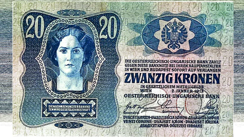 تک اسکناس کمیاب کلکسیونی 20 کرون مجارستان
