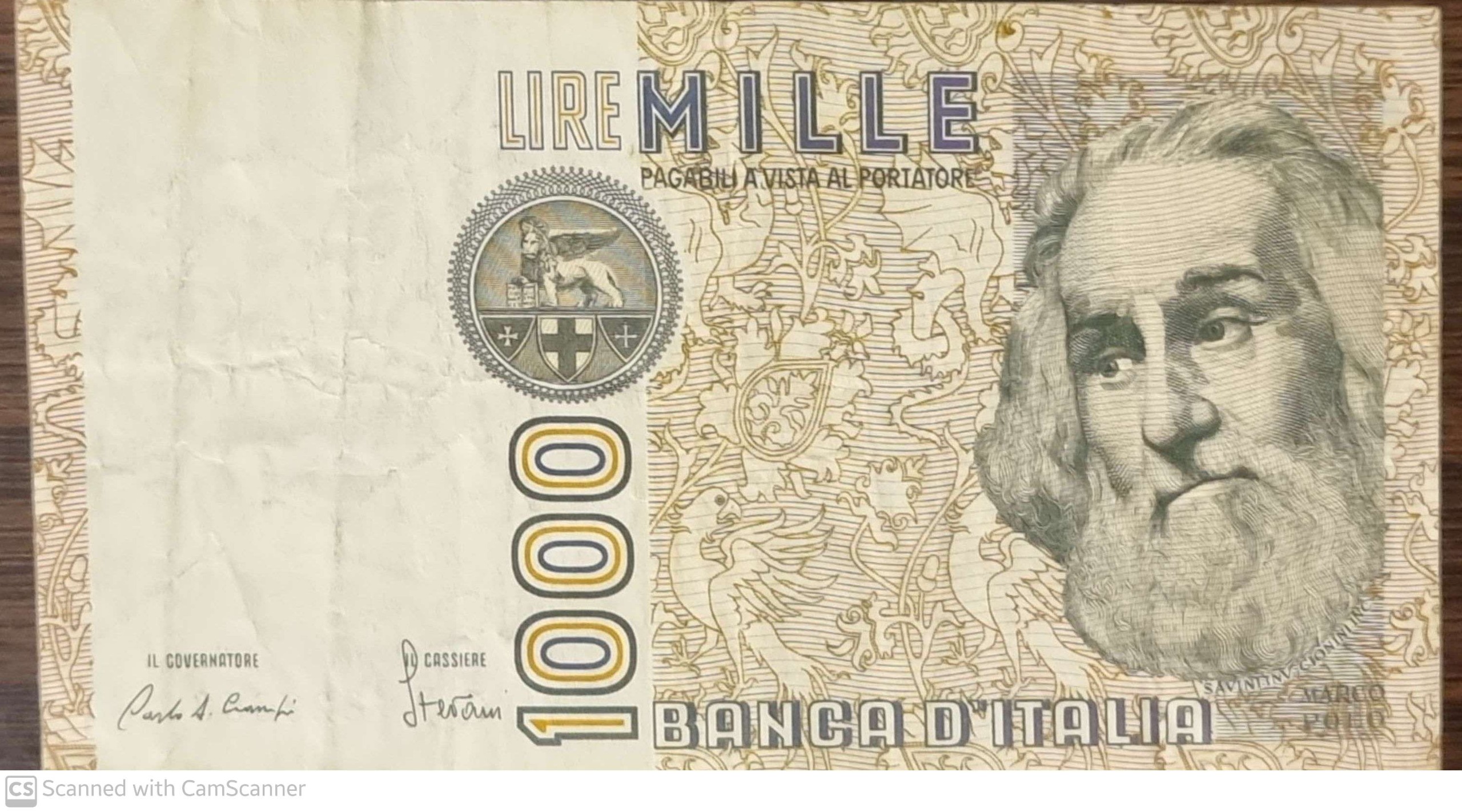 تک کلکسیونی کمیاب 1000 لیرایتالیا سایزکوچک 1982