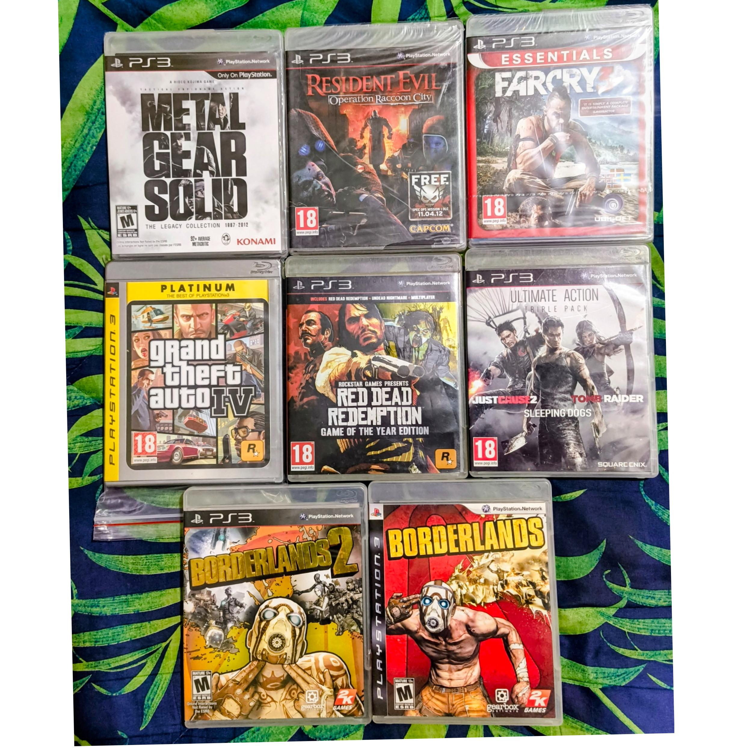 8 عدد بازی ps3 آکبند و کارکرده یکجا