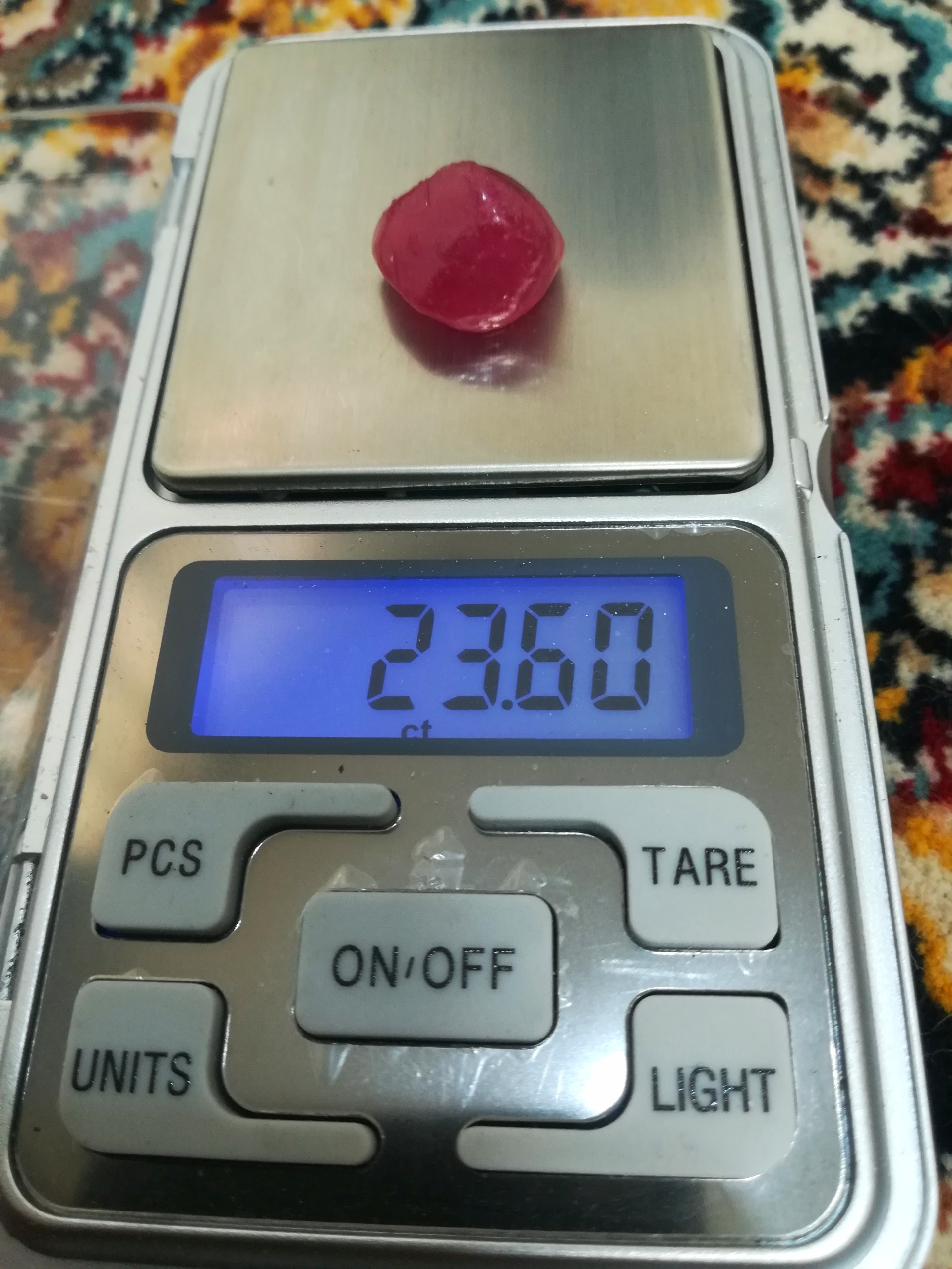 یاقوت سرخ راف بینظیر معدنی 24 قیراطی بدون بهسازی