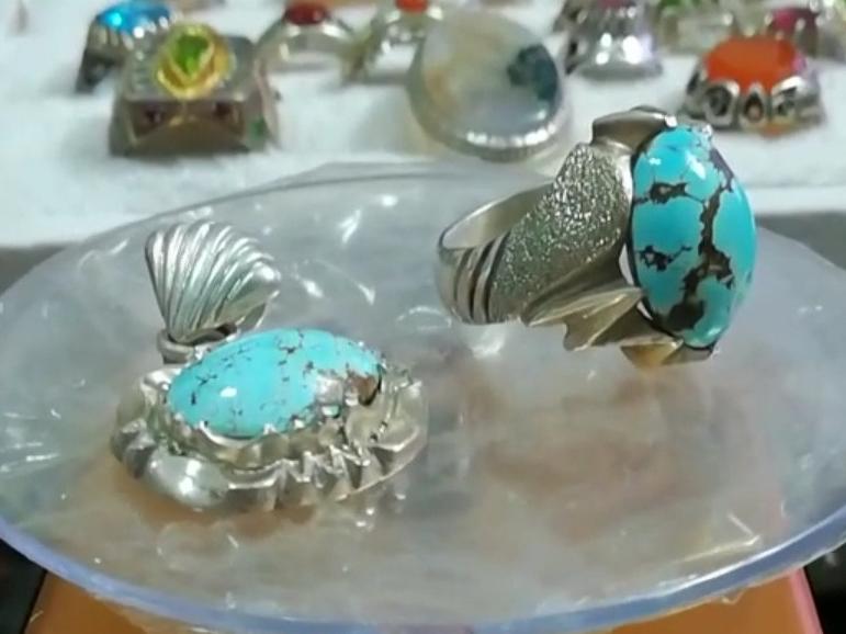 ست لاکچری انگشتر و گردن آویز فیروزه نیشابور