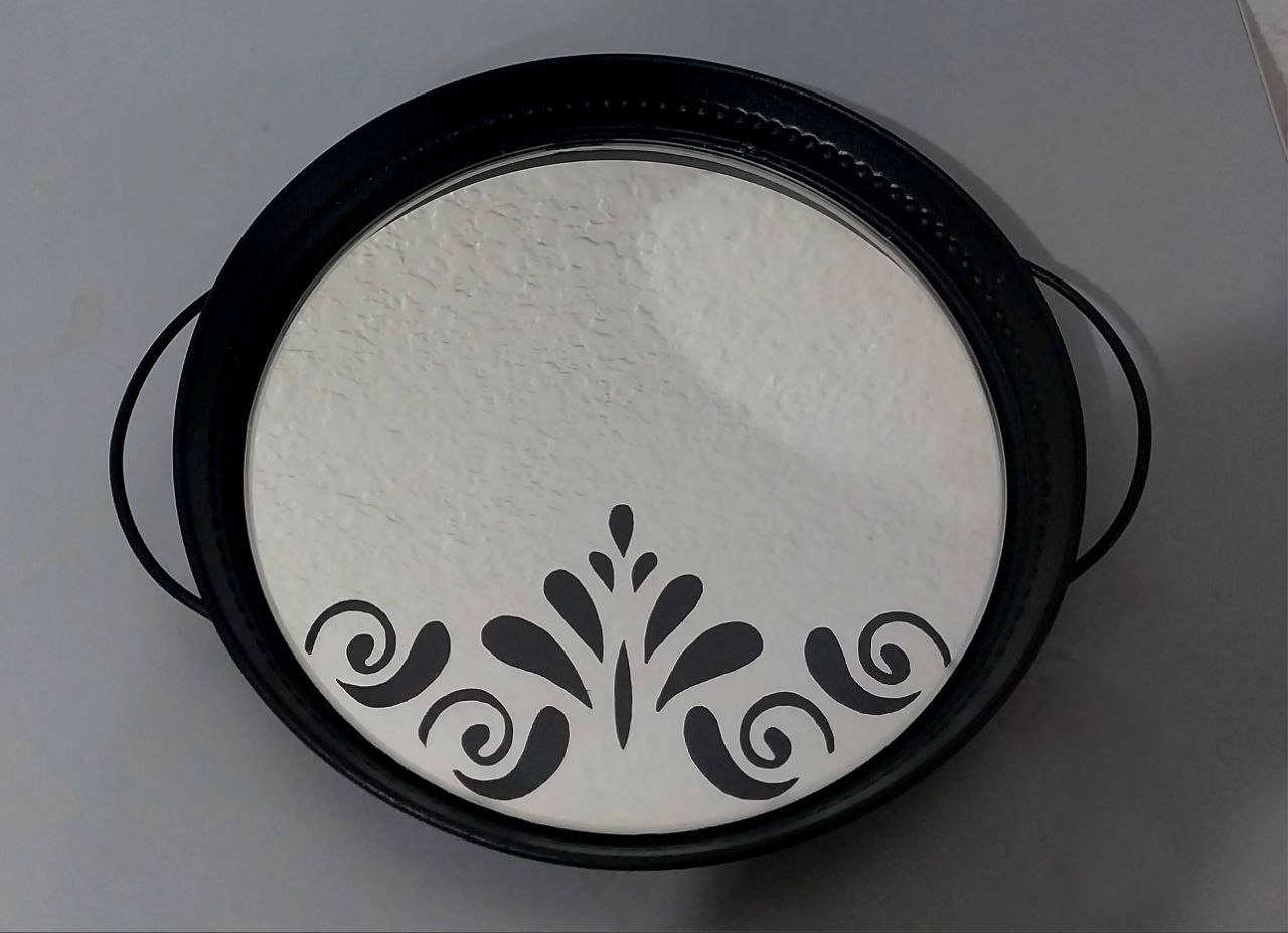 سینی کف آینه طاووس