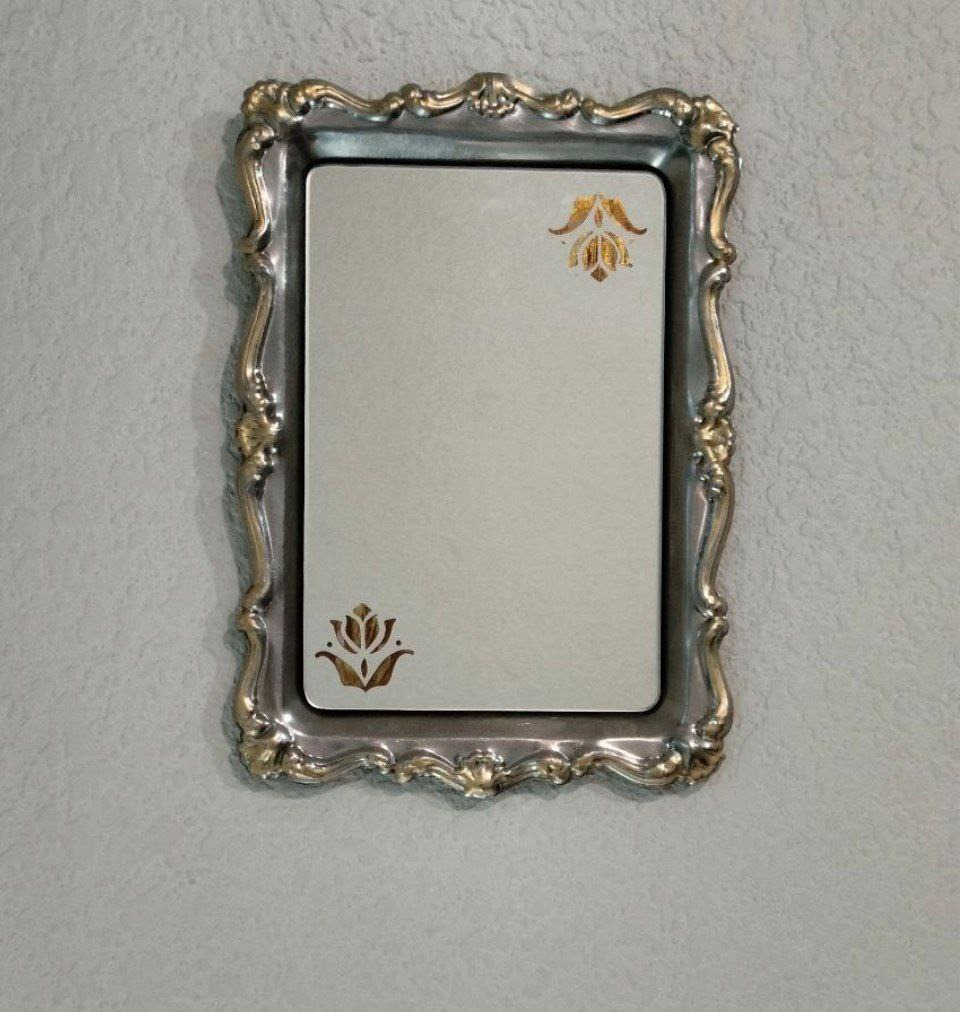 آینه قاب استیل لاله