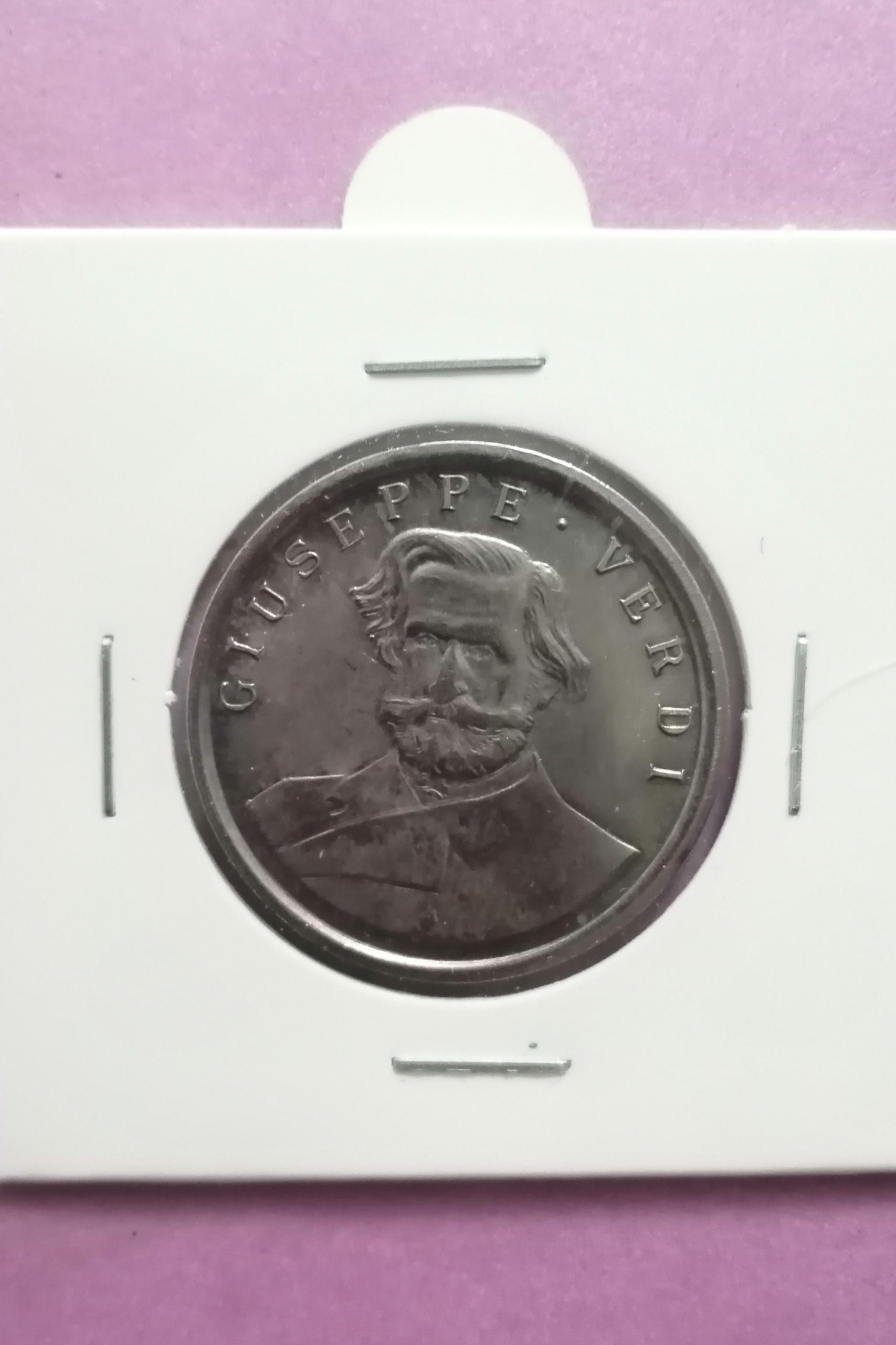 سکه مدال موسیقی وردی آهنگساز و موسیقیدان ایتالیا