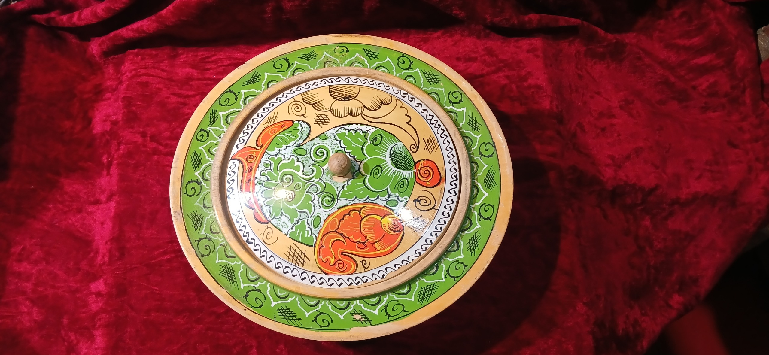 ظرف آجیل و شکلات خوری چوبی قدیمی