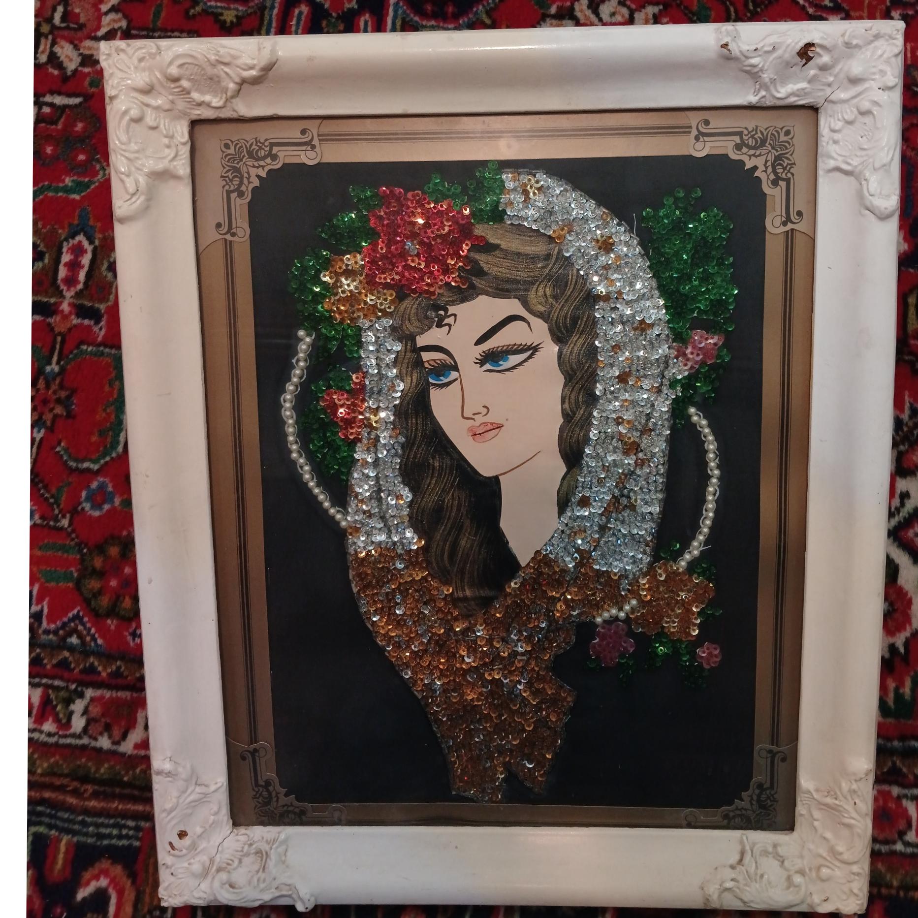 تابلو دست دوز قدیمی