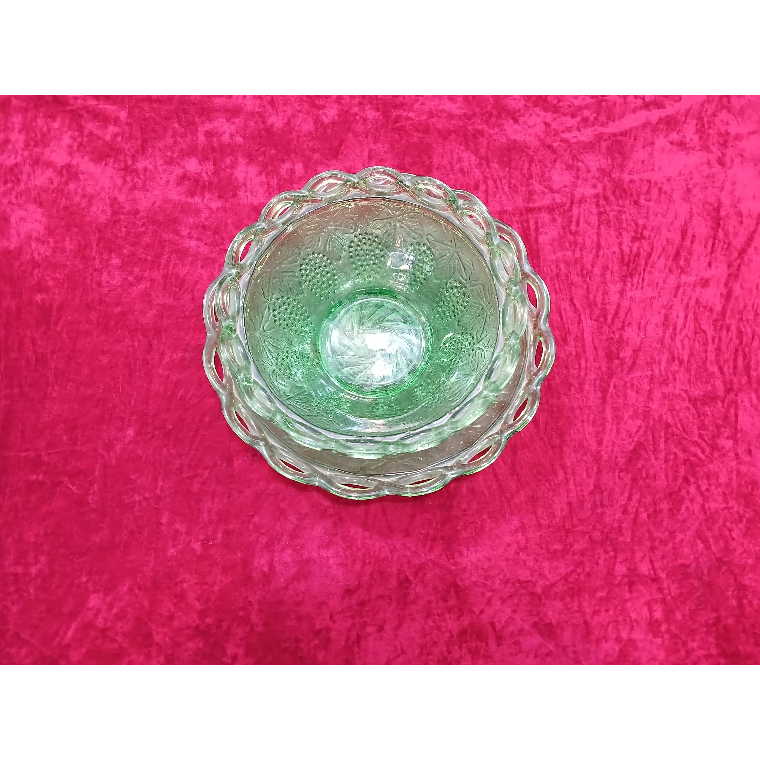 ظرف میوه خوری شیشه ای قدیمی