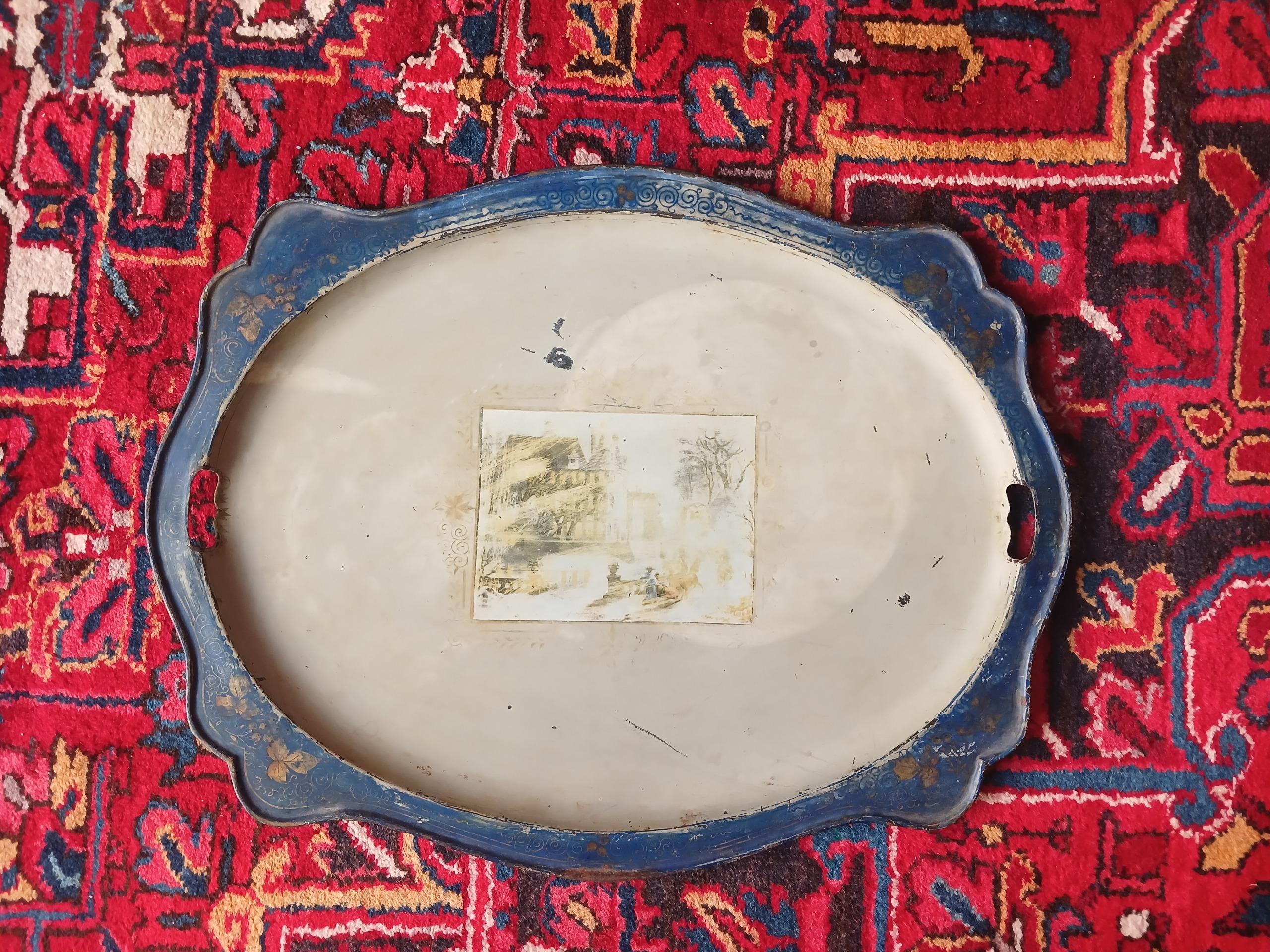 سینی فلزی آهنی قدیمی روسی