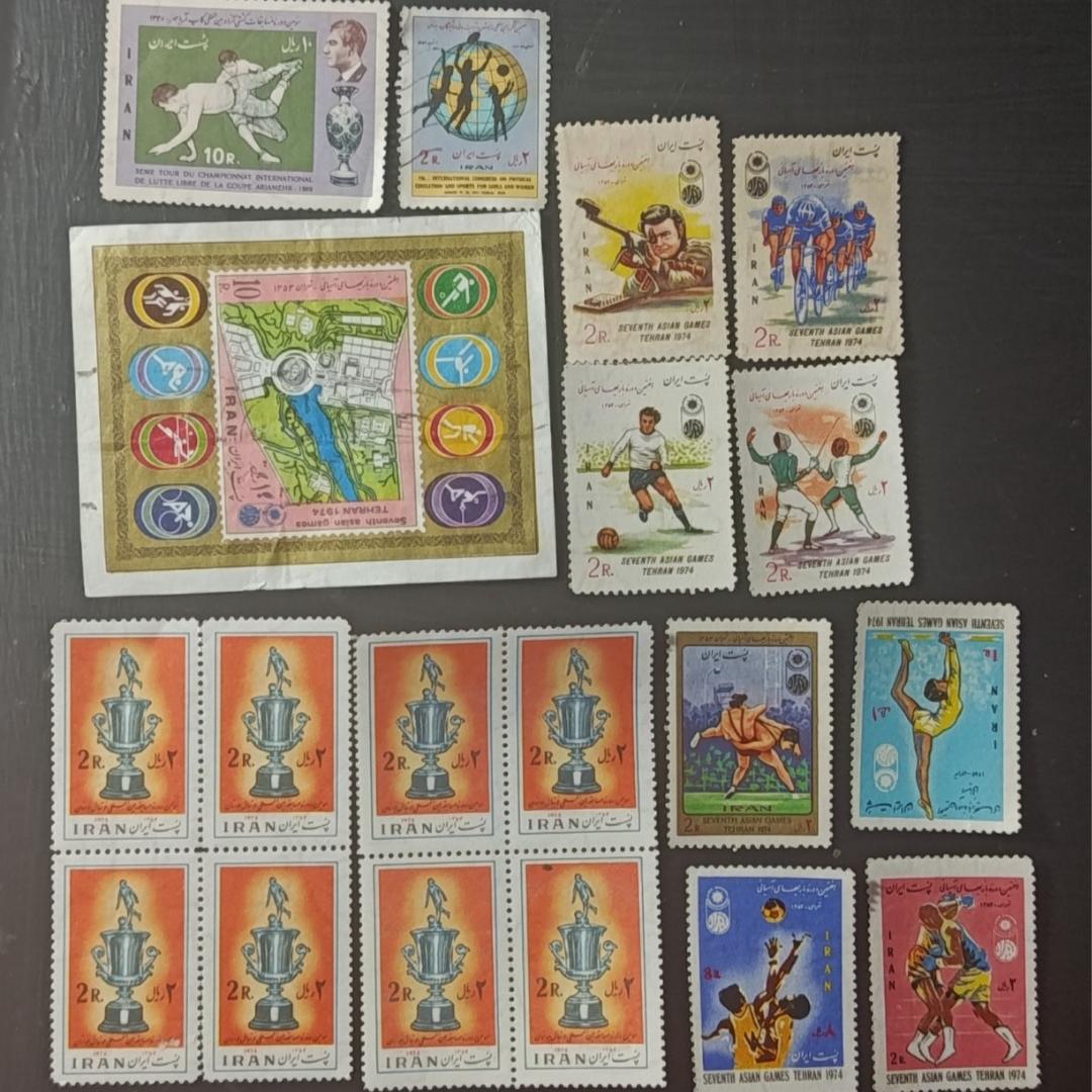 سری پستی ورزشی دوره پهلوی .بسیار ارزشمند و خاص