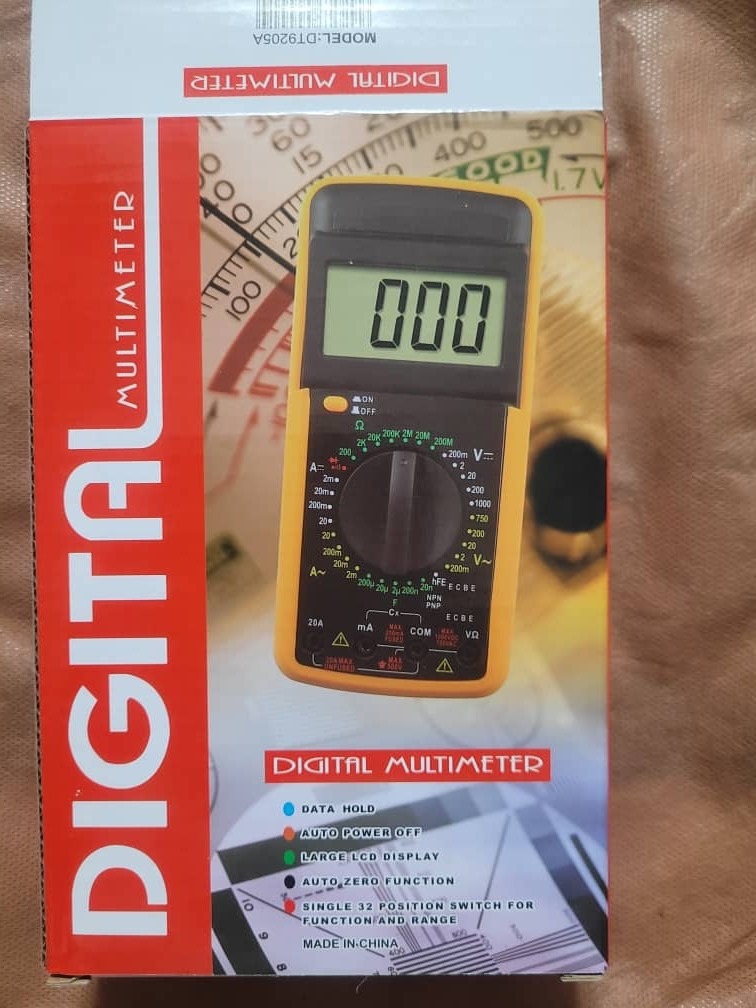 مولتی مترصفحه بزرگ/خازن سنج 2000 میکرو/20آمپر